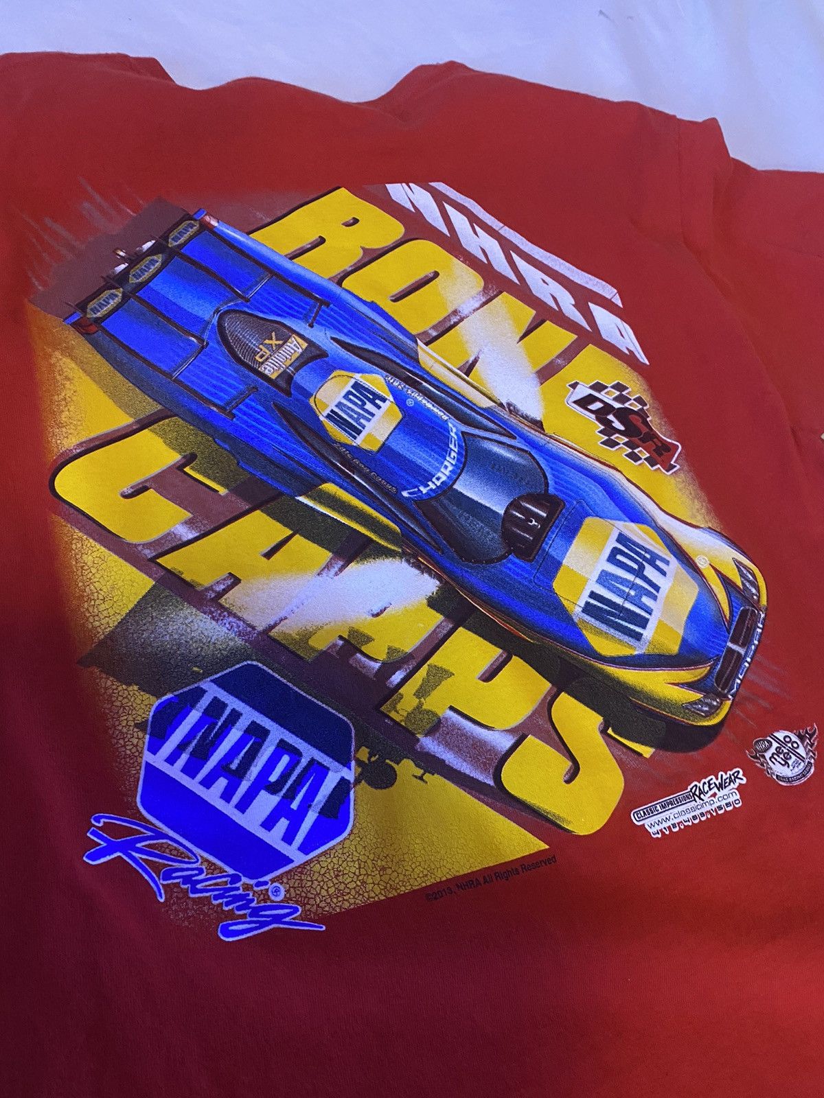NASCAR × Vintage Vintage Ron Capps Nascar Graphics Red Tee Shirt Size US L / EU 52-54 / 3 - 4 Thumbnail