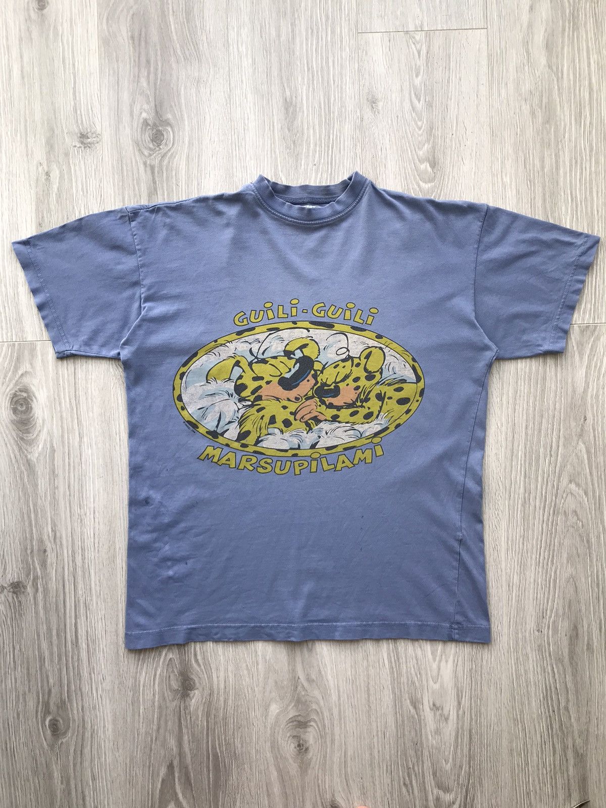 Pull Vintage Marsupilami Studio Aventures 1997 - Taille XL - Laine Et Acrylique Rouge