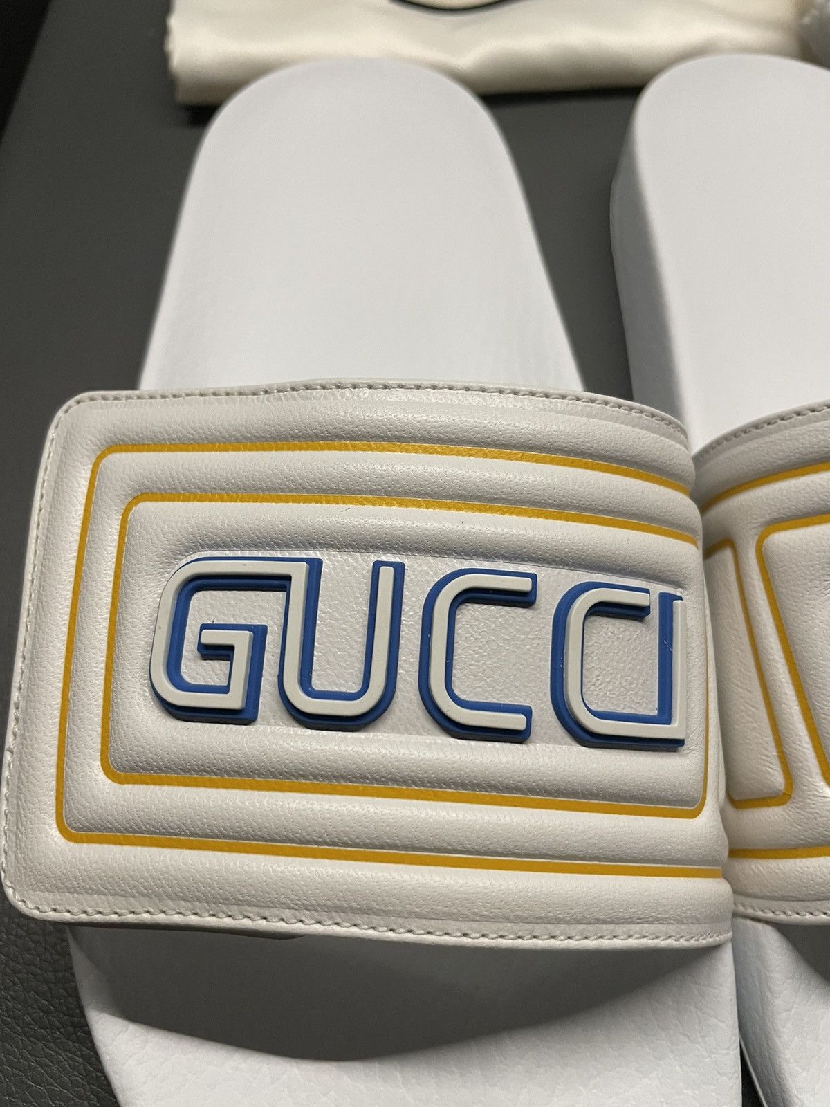 Gucci Brand NEW Limited Edition Logo Leather Sandal Slides Shoes Size US 9.5 / EU 42-43 - 21 Thumbnail