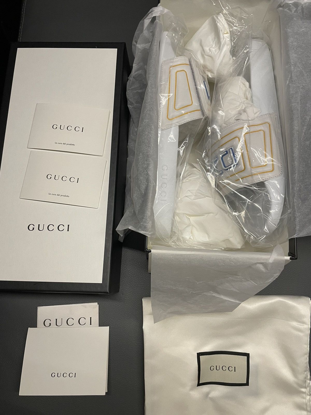 Gucci Brand NEW Limited Edition Logo Leather Sandal Slides Shoes Size US 9.5 / EU 42-43 - 8 Thumbnail