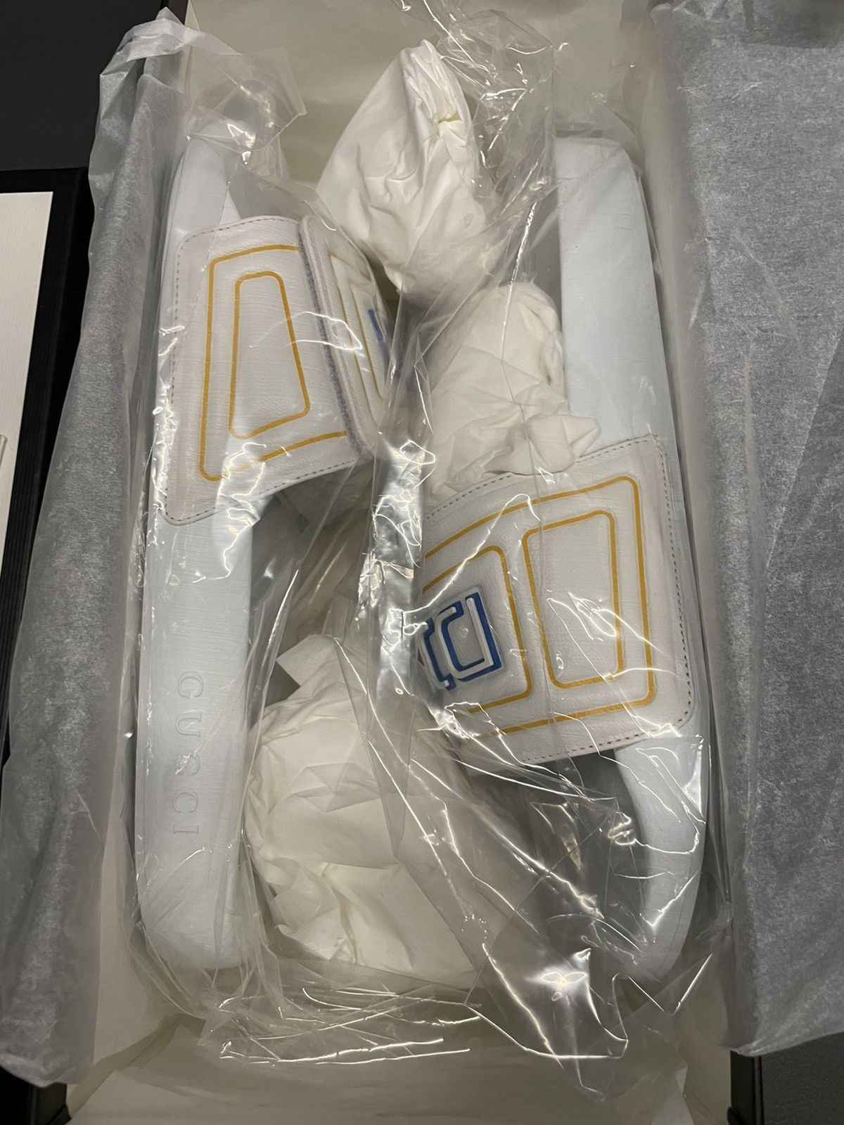 Gucci Brand NEW Limited Edition Logo Leather Sandal Slides Shoes Size US 9.5 / EU 42-43 - 9 Thumbnail
