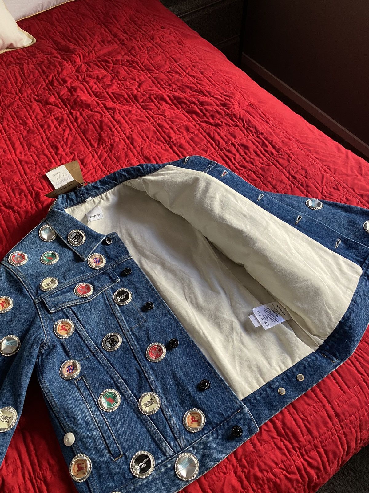 レディース☆BURBERRY BLUELABEL　デニムジャケット　三陽商会36 Burberry Blue Label Denim Jacket 36 (S) Check Reversible No