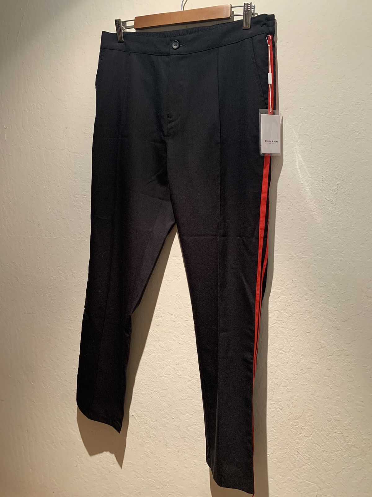 Designer × Ovadia & Sons *RARE* New Ovadia & Sons Wool Pleated Side Stripe Pants - 34 Size US 34 / EU 50 - 1 Thumbnail