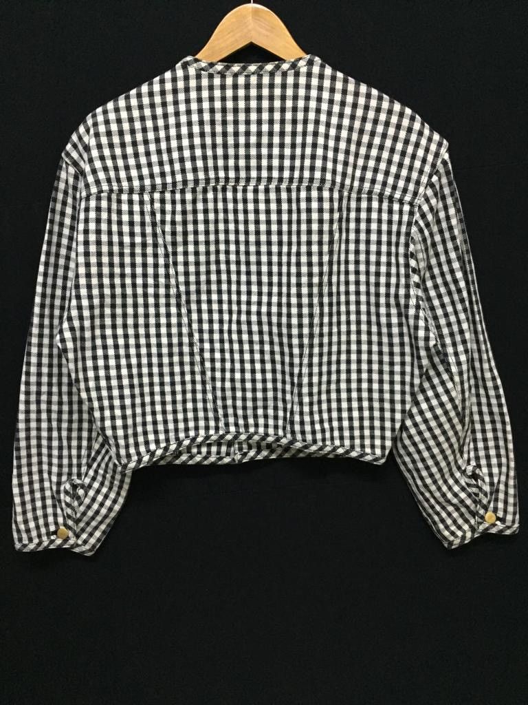 Jean Paul Gaultier SS88 JPG checkered tartan balloon crop denim jacket Size US M / EU 48-50 / 2 - 12 Thumbnail