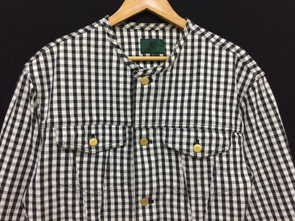Jean Paul Gaultier SS88 JPG checkered tartan balloon crop denim jacket Size US M / EU 48-50 / 2 - 5 Thumbnail