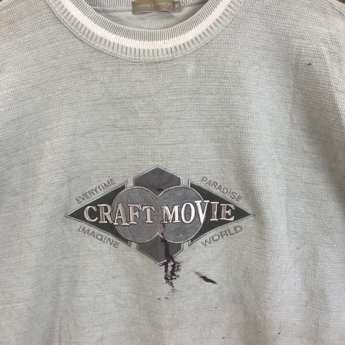 Japanese Brand Vintage Papa Craft Movie light Green Knitwear #100 Size US M / EU 48-50 / 2 - 4 Thumbnail
