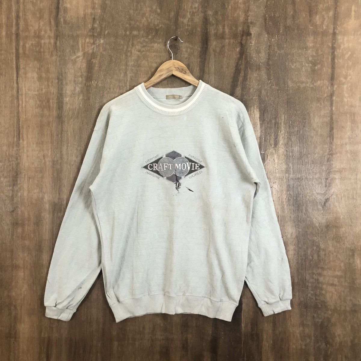 Japanese Brand Vintage Papa Craft Movie light Green Knitwear #100 Size US M / EU 48-50 / 2 - 1 Thumbnail
