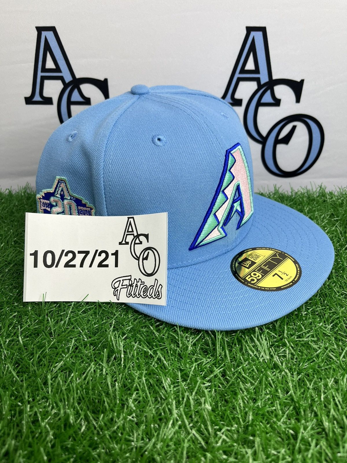 New Era Diamondbacks 20th anniversary cotton candy fitted hat 7 1/2