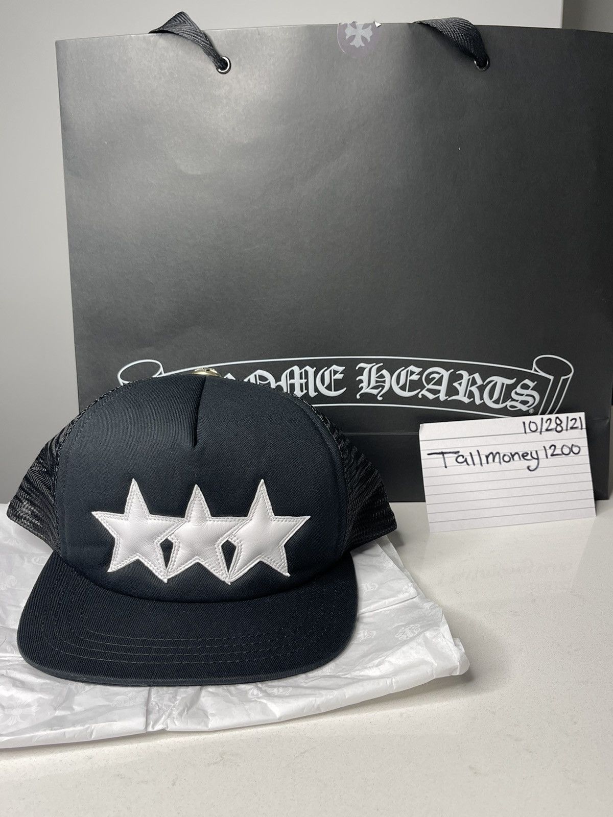 Chrome Hearts Chrome Hearts 3 Star trucker cap | Grailed 