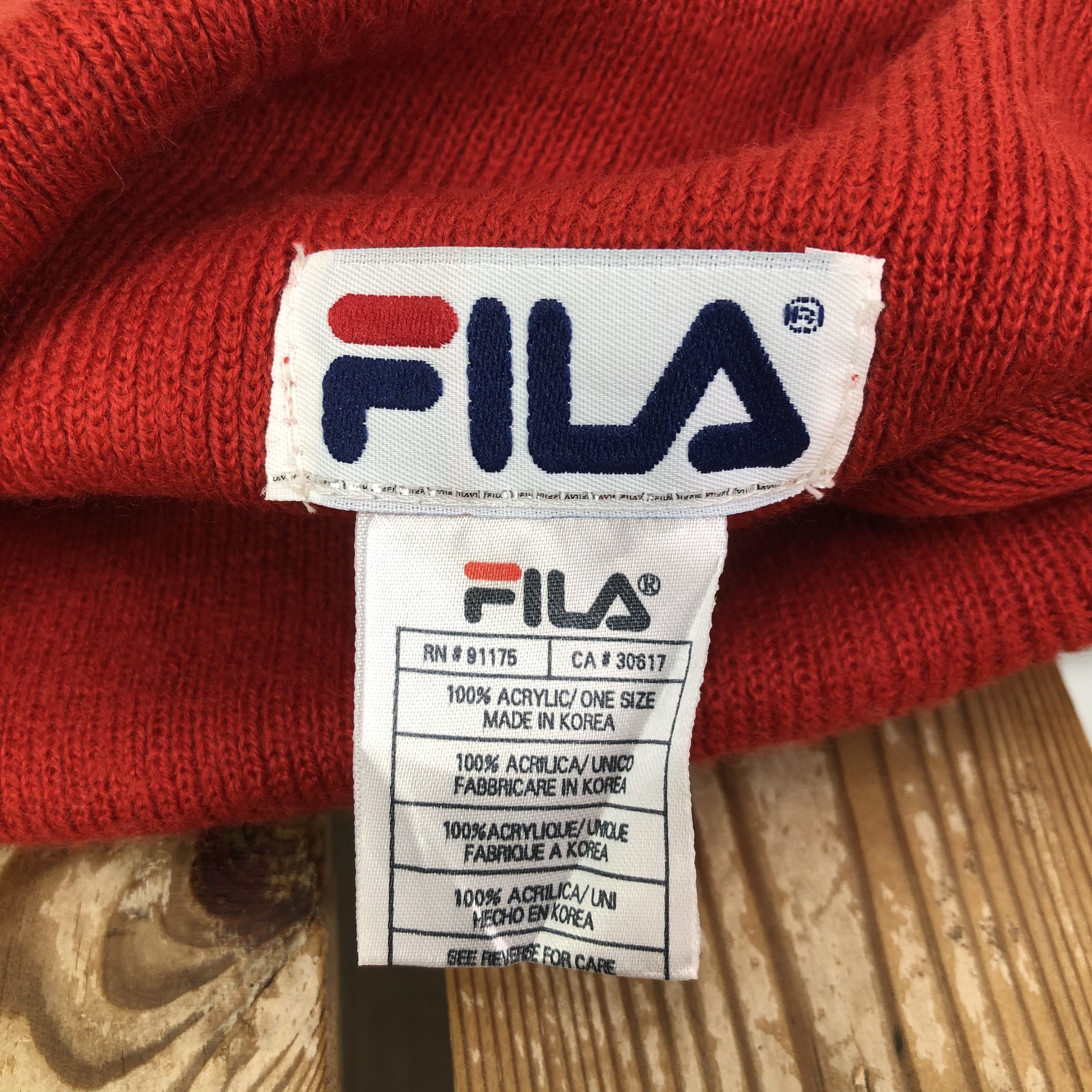 Fila × Vintage Vintage Fila Embroidery Beanie Hat Size ONE SIZE - 7 Thumbnail