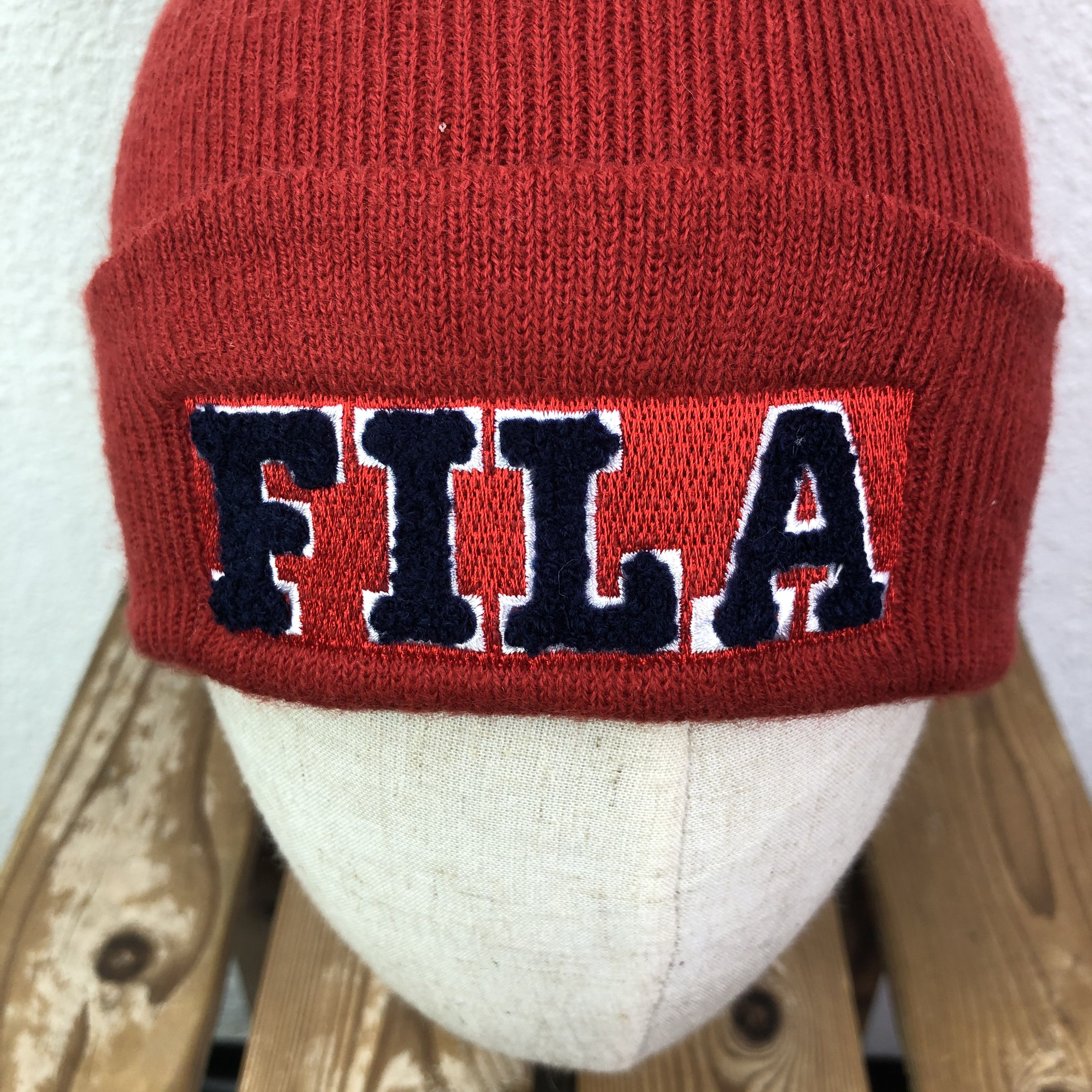 Fila × Vintage Vintage Fila Embroidery Beanie Hat Size ONE SIZE - 3 Thumbnail