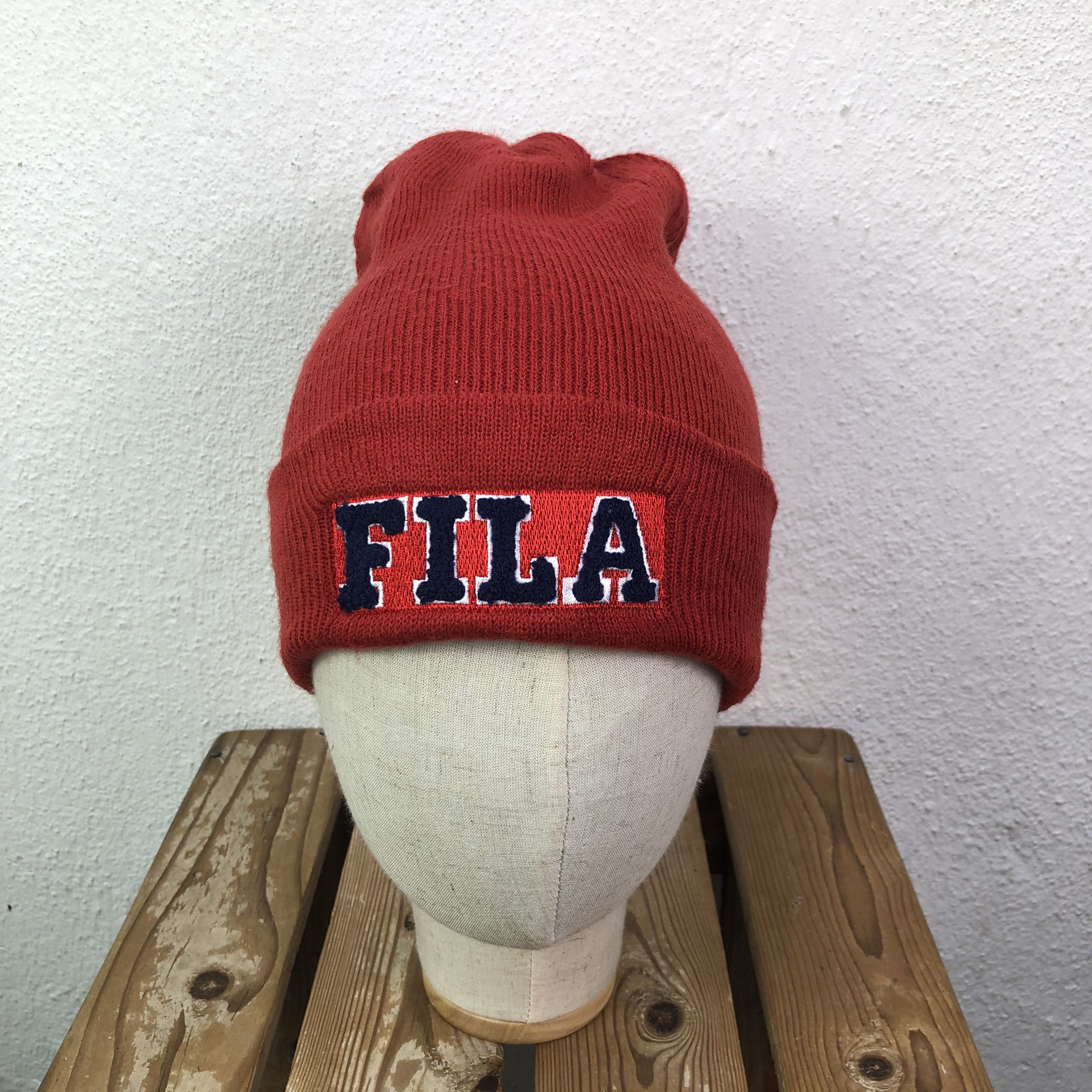 Fila × Vintage Vintage Fila Embroidery Beanie Hat Size ONE SIZE - 1 Thumbnail