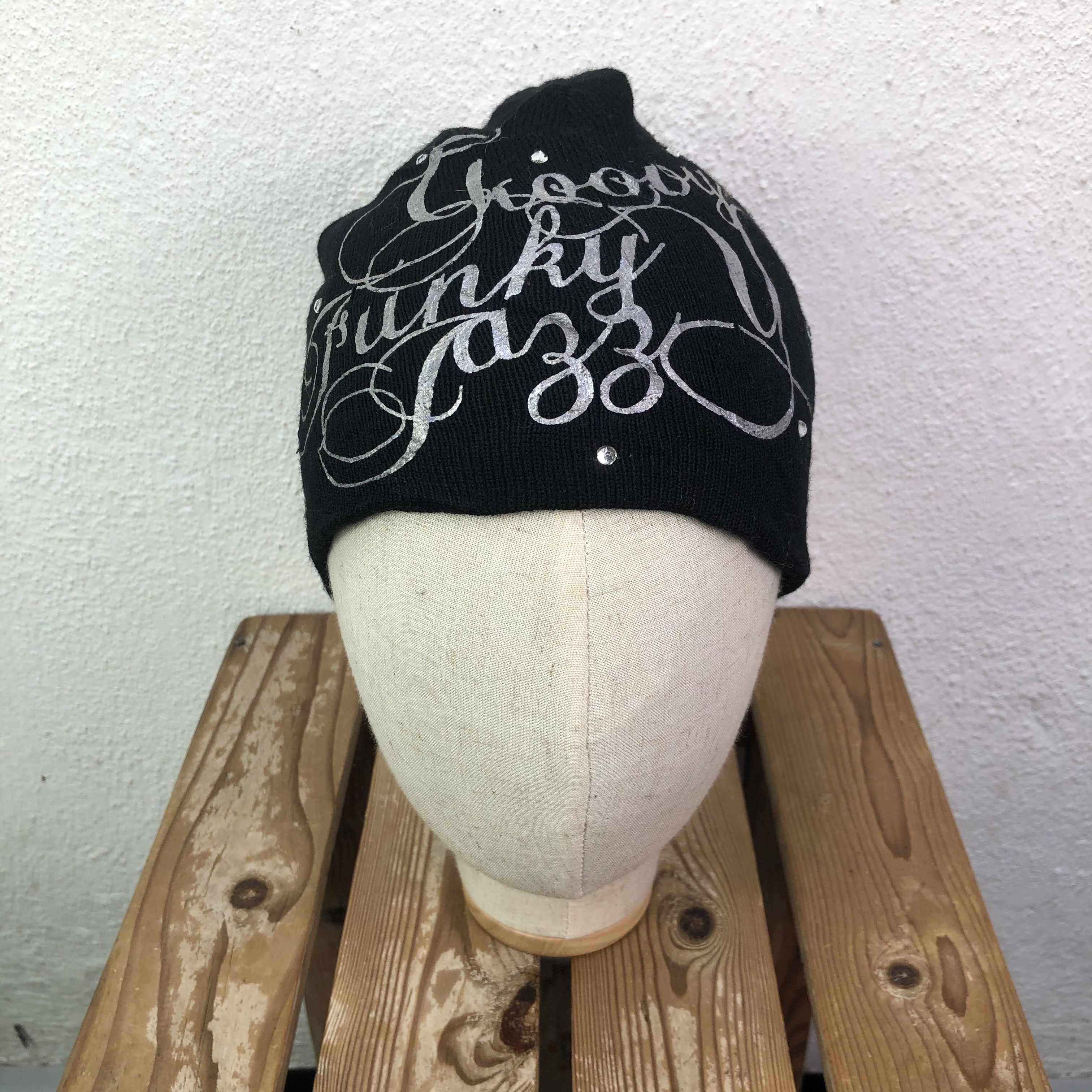 Japanese Brand We Yant Funky Black Beanie Hat Size ONE SIZE - 1 Thumbnail