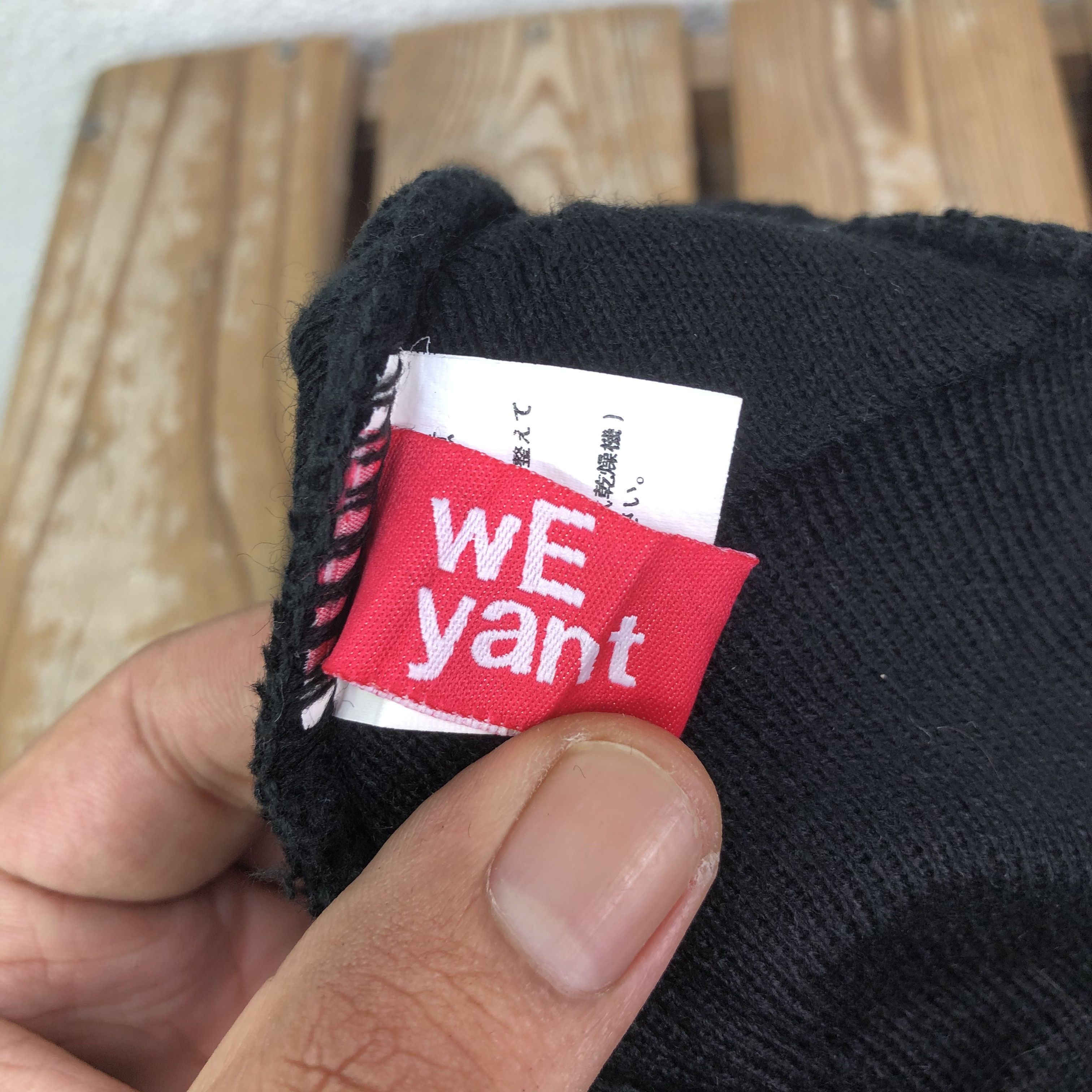 Japanese Brand We Yant Funky Black Beanie Hat Size ONE SIZE - 7 Thumbnail