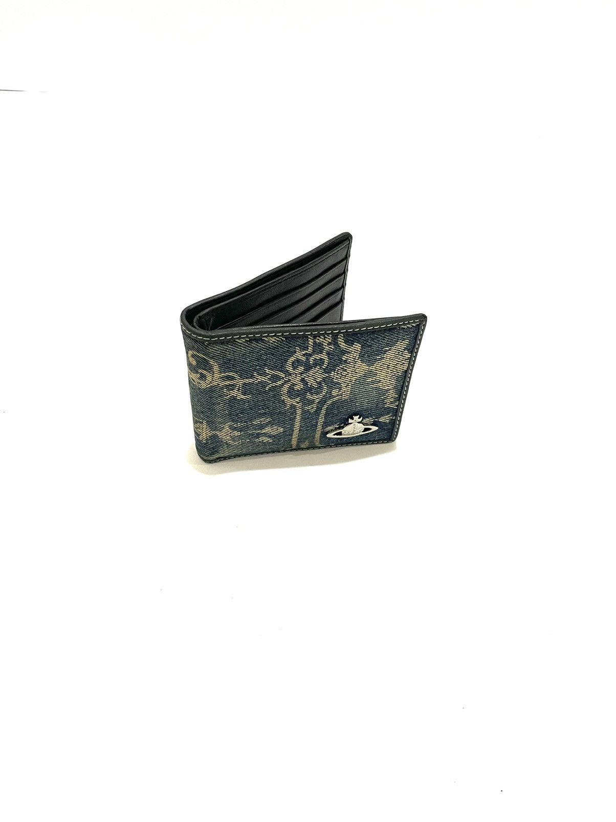 財布・小物その他 VIVIENNE WESTWOOD Printed Leather Wallet Vivienne Westwood Rare Printed Denim Bi-fold Wallet | Grailed