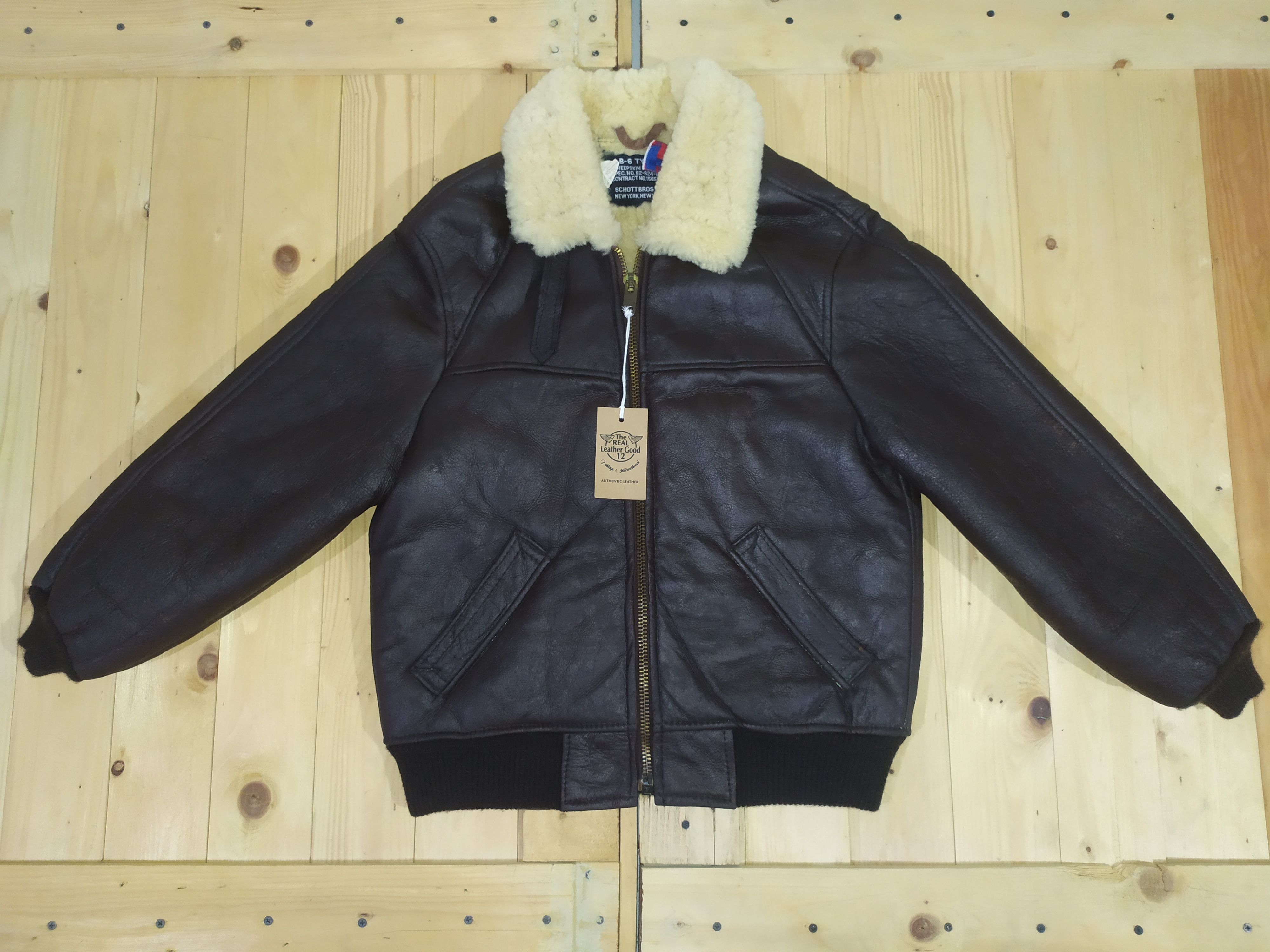 SCHOTT BROS INC TYPE B6 SHEEPKSIN FLIGHT JACKET