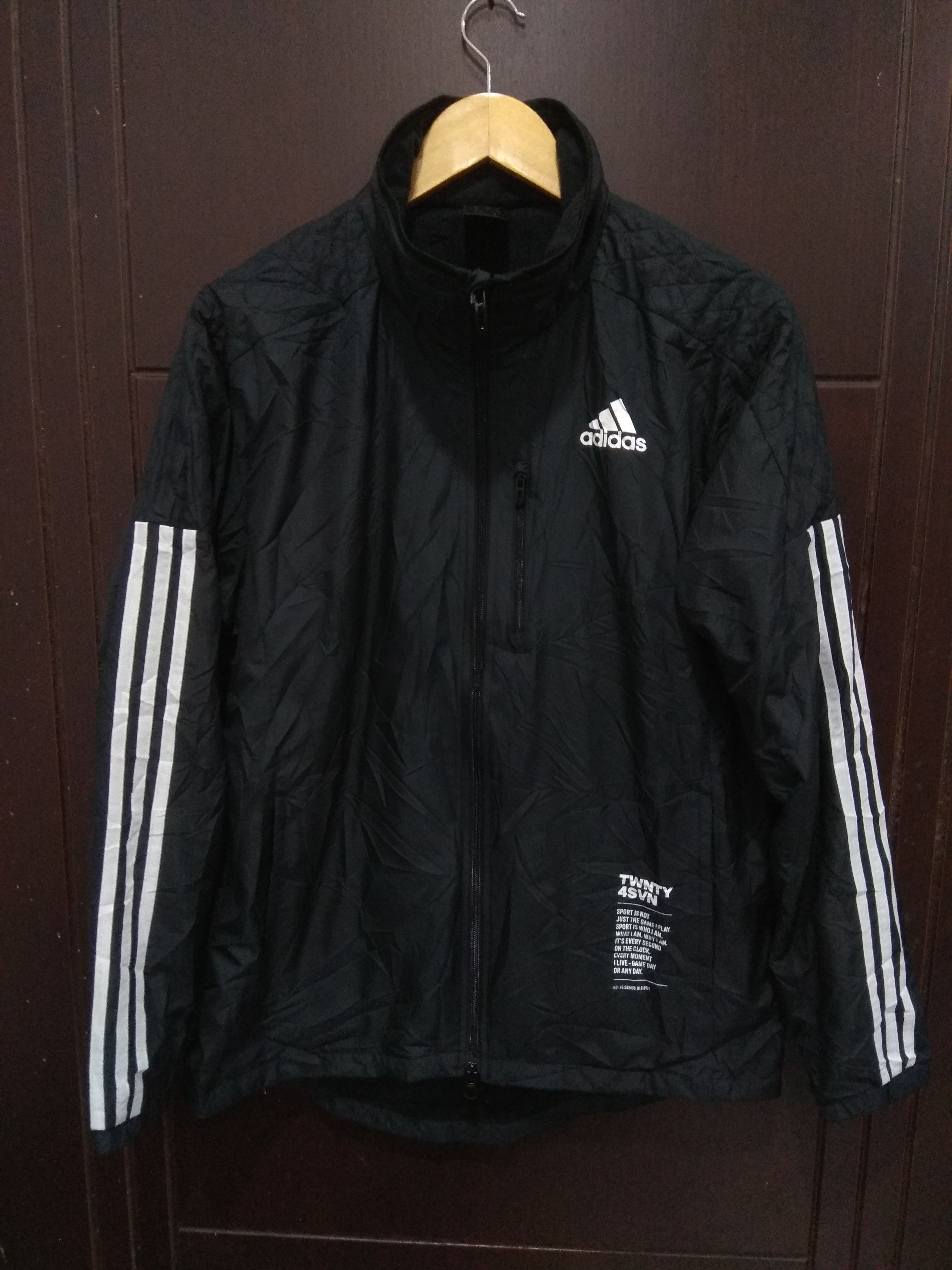 adidas - adidas TWNTY4SVN パーカー アディダス TWNTY4SVN ホワイト L ジップアップパーカー