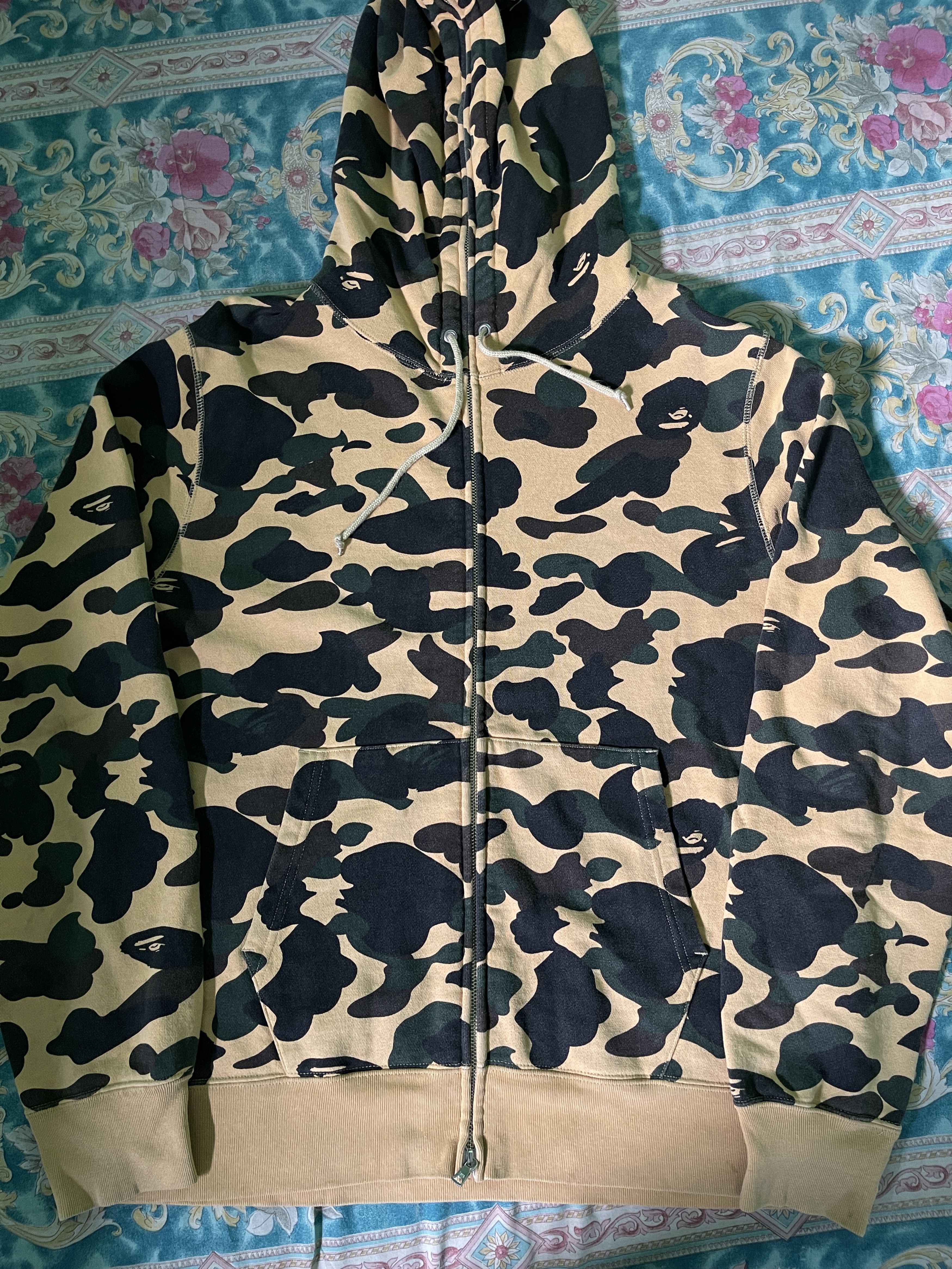 Bape Hoodie Bape Yellow Camo Size US XL / EU 56 / 4 - 2 Thumbnail