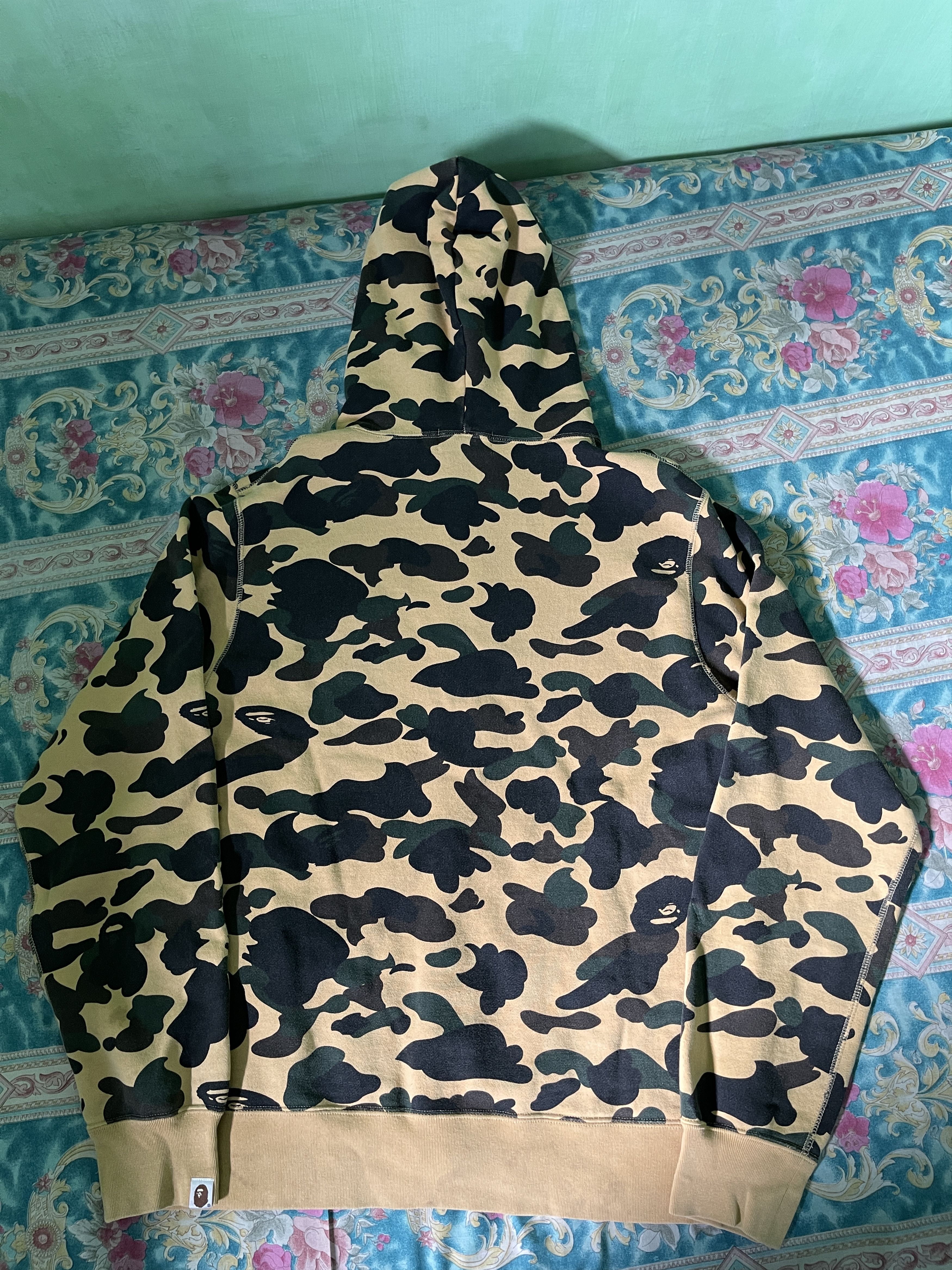 Bape Hoodie Bape Yellow Camo Size US XL / EU 56 / 4 - 3 Thumbnail