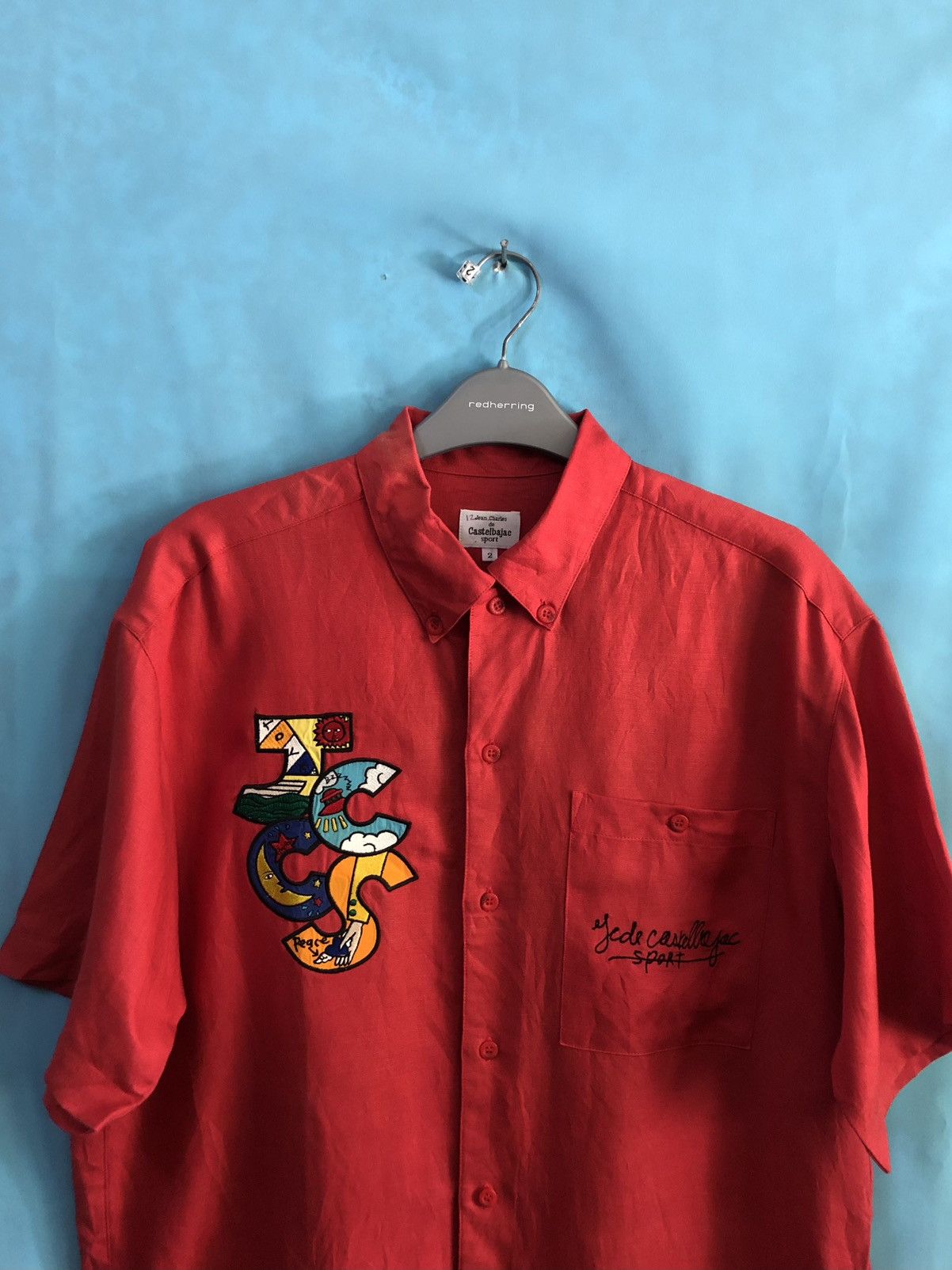 Jean Charles De Castelbajac sport embroidery dream peace #A1 Size US M / EU 48-50 / 2 - 2 Thumbnail