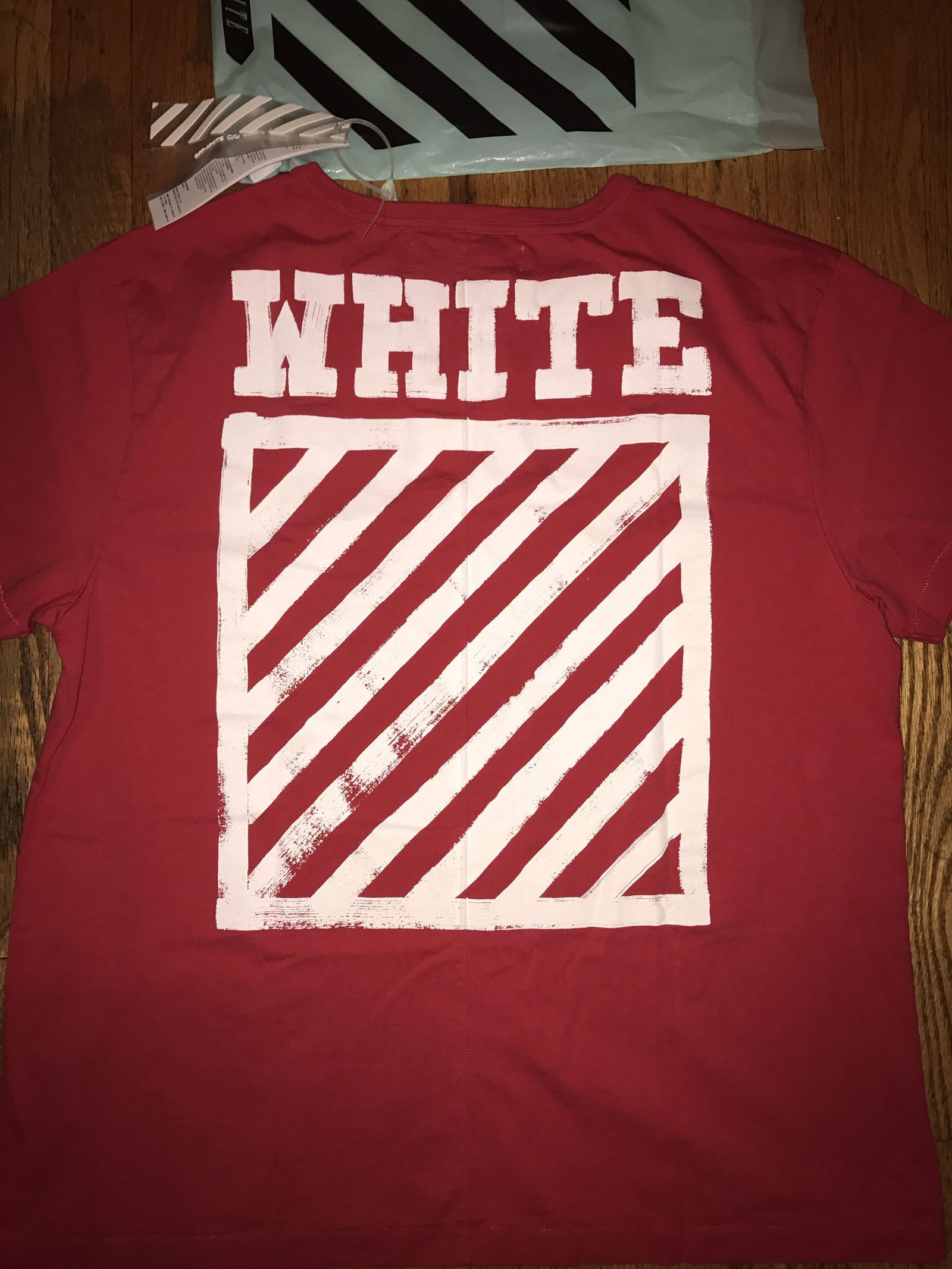 Off White Virgil Abloh Off White Brushed Diagonals T Shirt Grailed