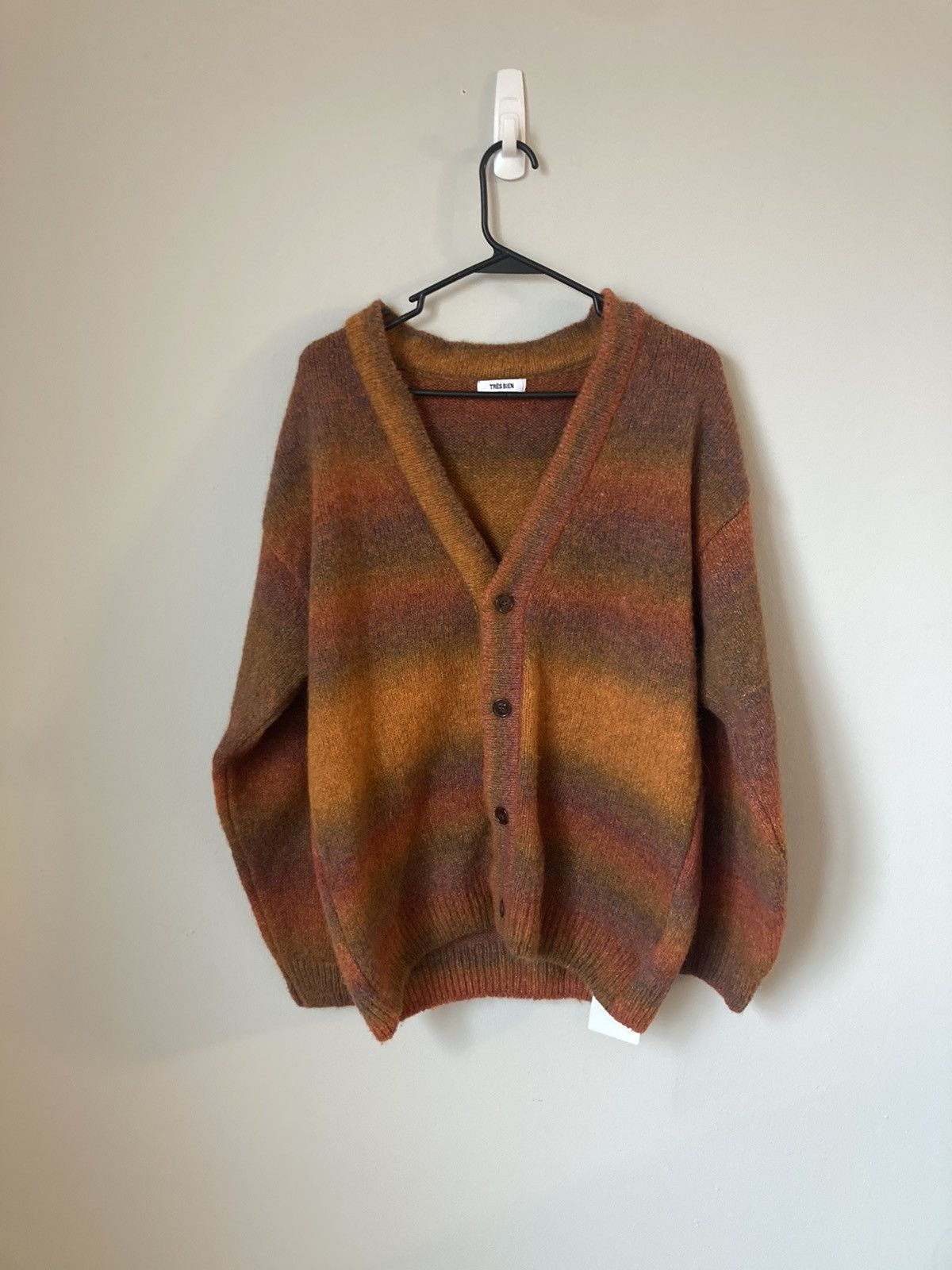 image of Tres Bien Gradient Sunset Cardigan, Men's (Size Large)