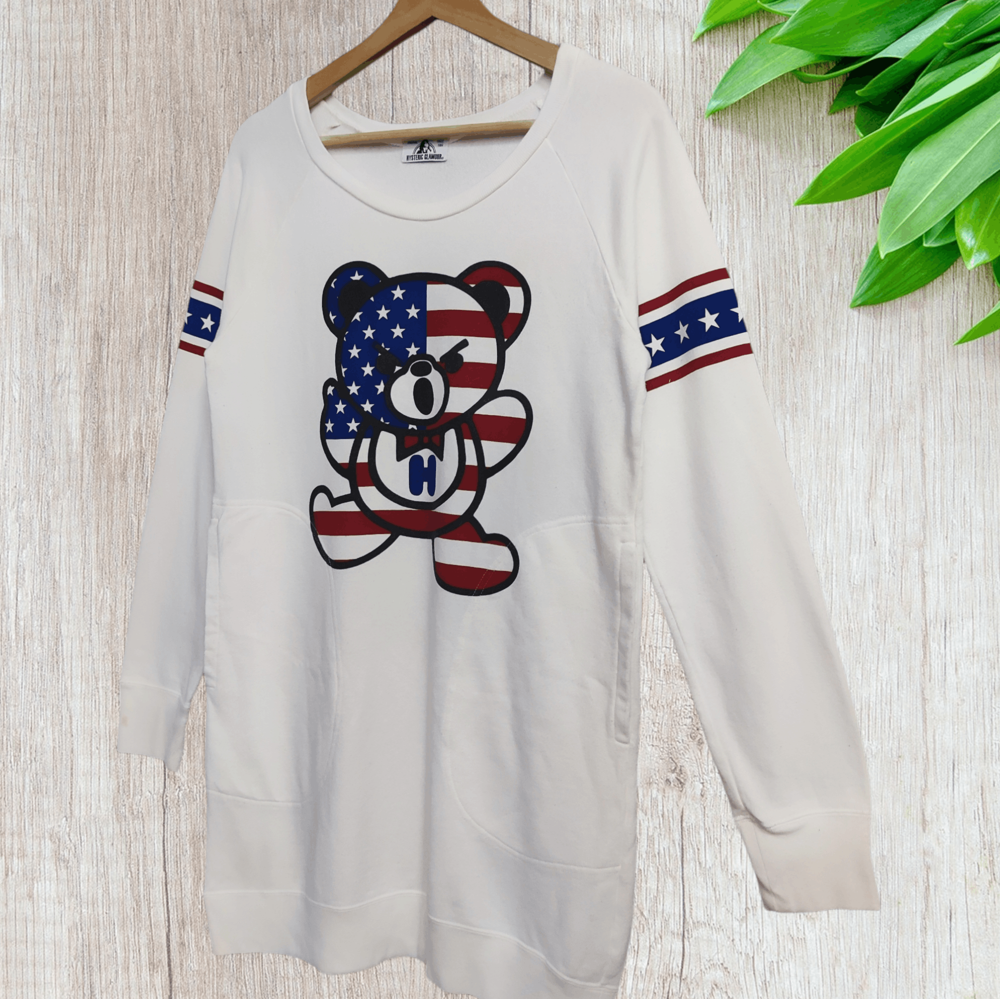 Hysteric Glamour Hysteric Glamour Bear Flag Long Sweatshirt Size US S / EU 44-46 / 1 - 4 Thumbnail