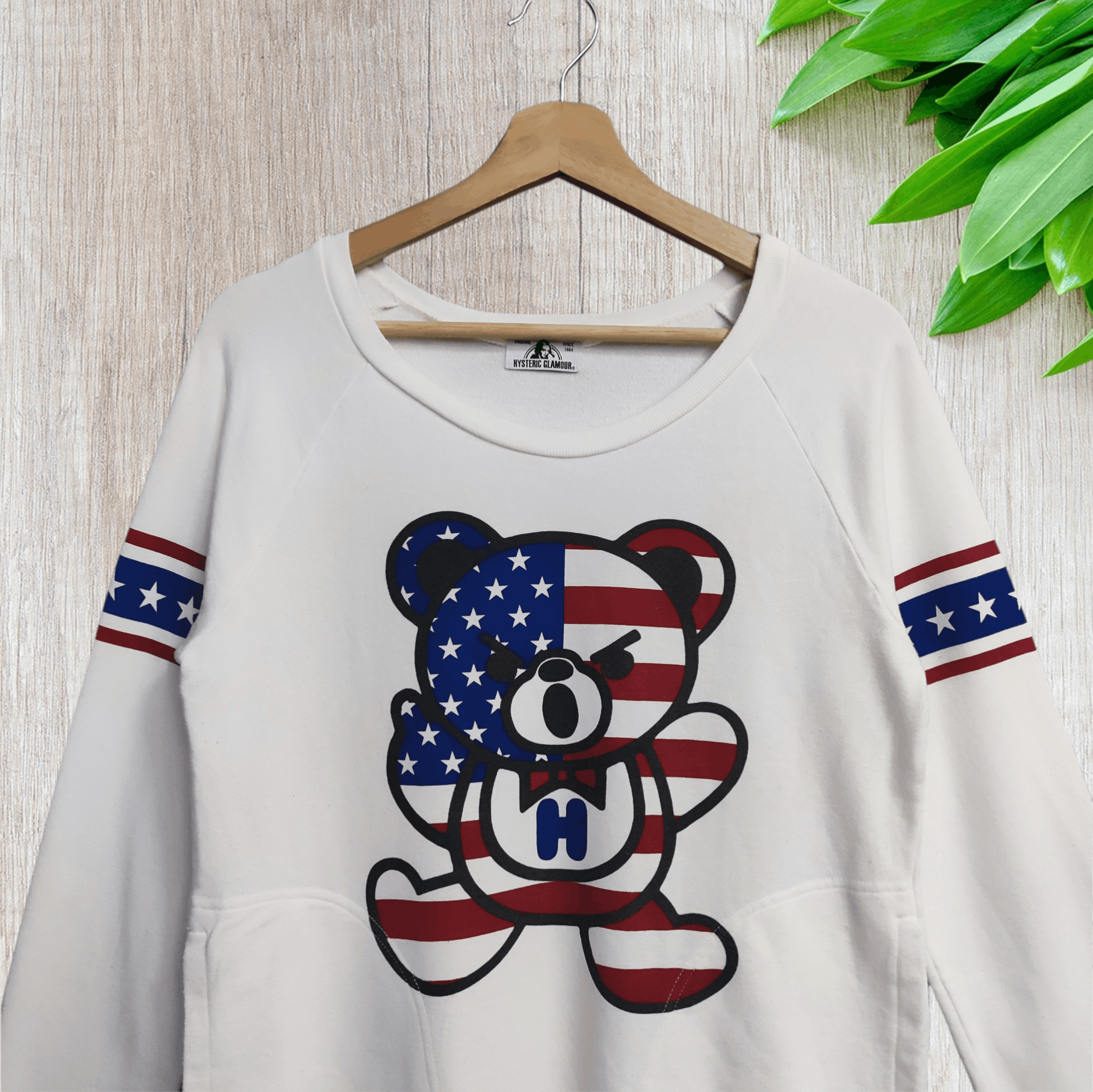 Hysteric Glamour Hysteric Glamour Bear Flag Long Sweatshirt Size US S / EU 44-46 / 1 - 3 Thumbnail