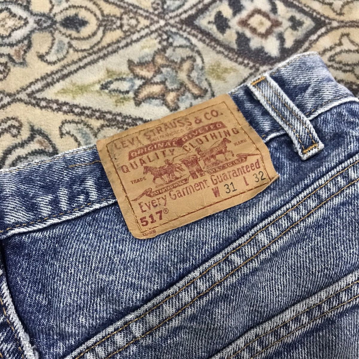 Levi's Vintage 90s Levis 517 Flare Jeans Hedi Slimane Size US 31 - 22 Thumbnail