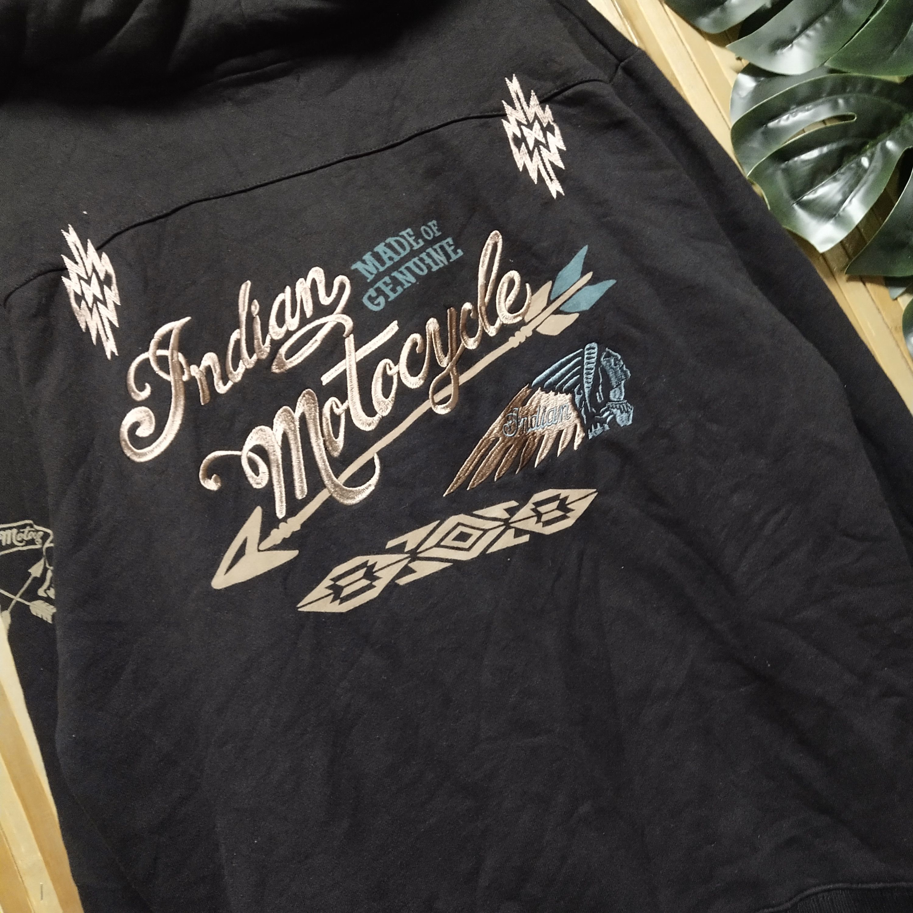 Indian Motorcycle Fullzip Hoodie Embroided Logo