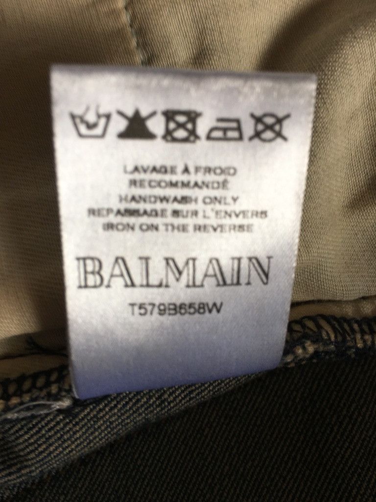 Jeans Balmain Decarnin SS10 - Décolorés Gris Clair - Taille 33 - Neuf (showroom)