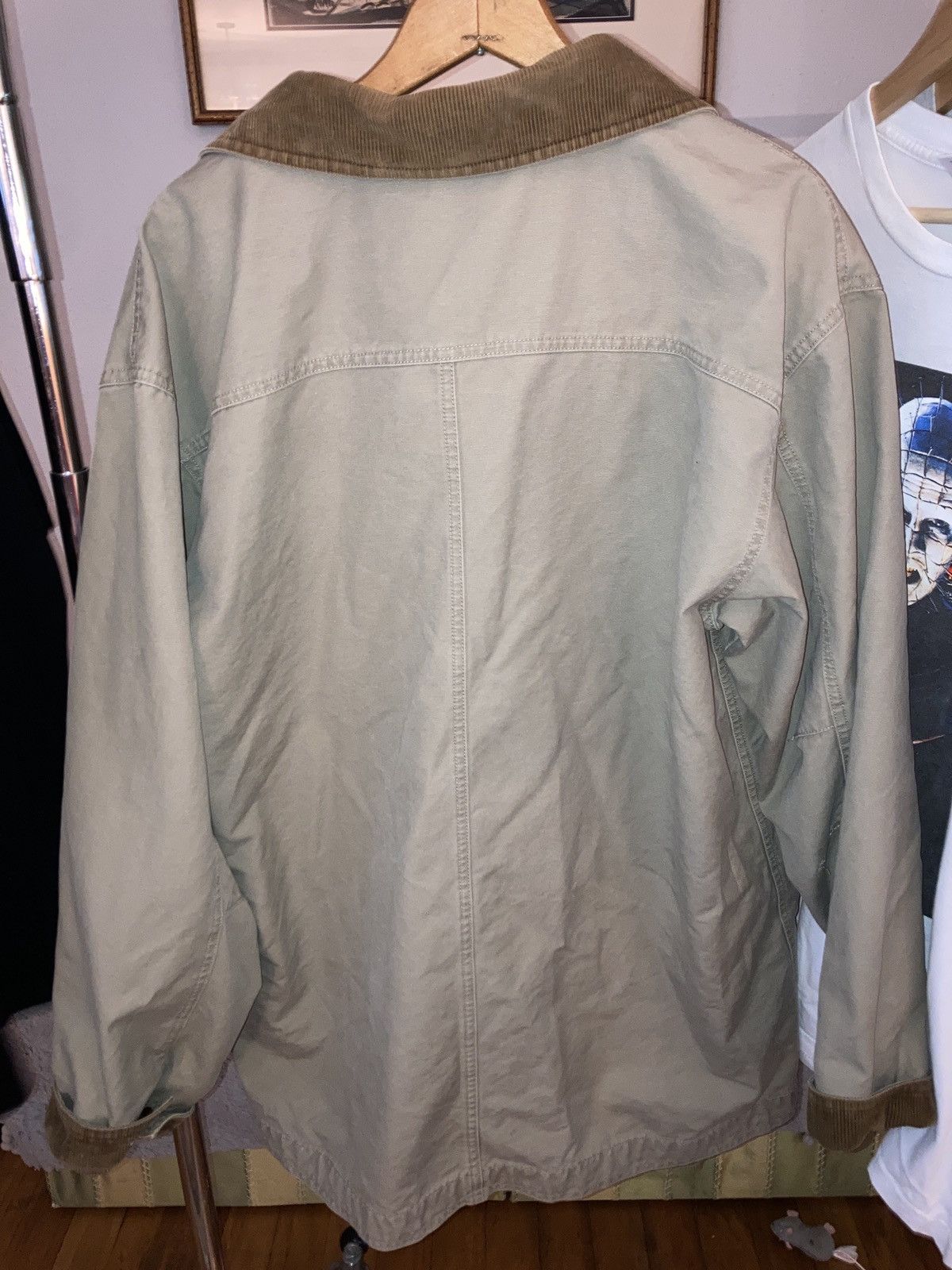 Vintage VTG LL Bean Tan Trench Coat w/ Brown Corduroy Accents L XL Size US XL / EU 56 / 4 - 2 Preview