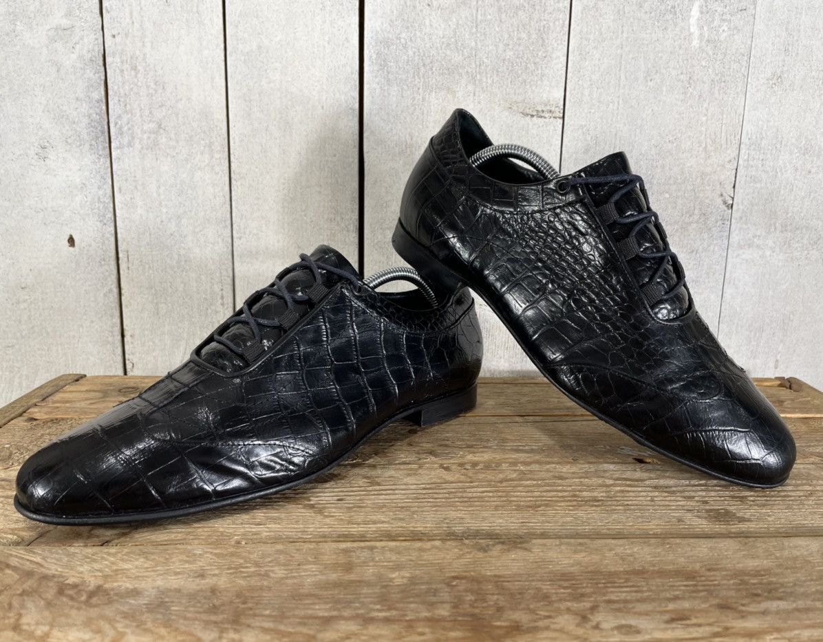 Just Cavalli × Roberto Cavalli Just Cavalli Roberto Cavalli Croc Pattern Leather Shoes Size US 8 / EU 41 - 5 Thumbnail