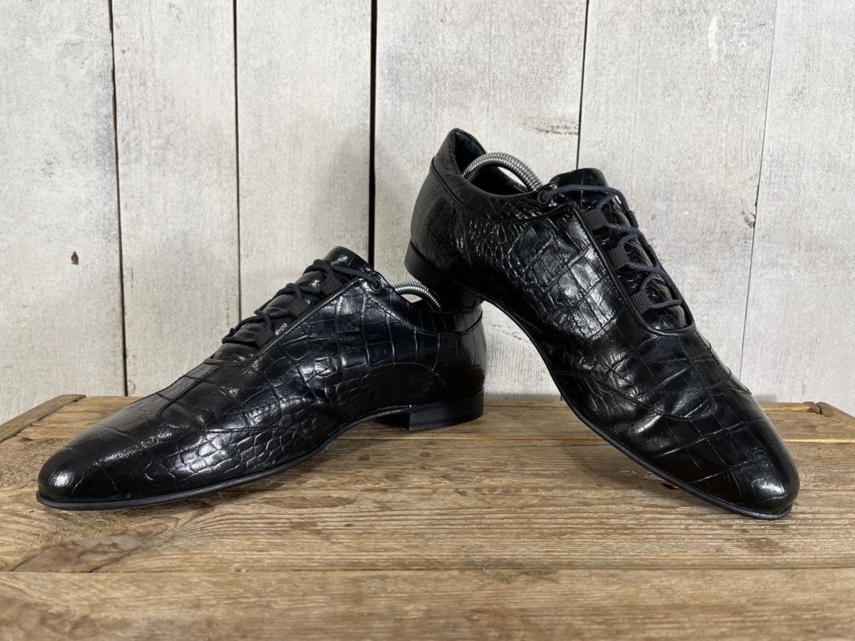 Just Cavalli × Roberto Cavalli Just Cavalli Roberto Cavalli Croc Pattern Leather Shoes Size US 8 / EU 41 - 6 Thumbnail