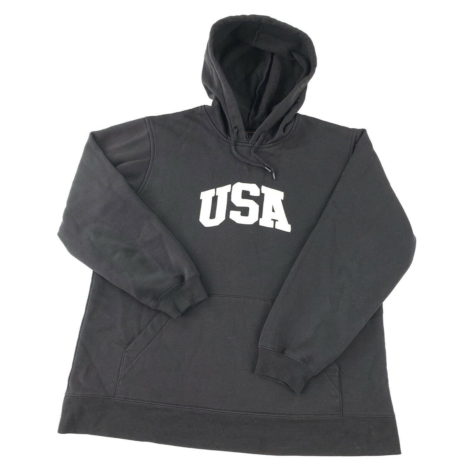 Vintage Vintage 90s Small Olympic USA Spellout Hoodie Sweatshirt Black ...