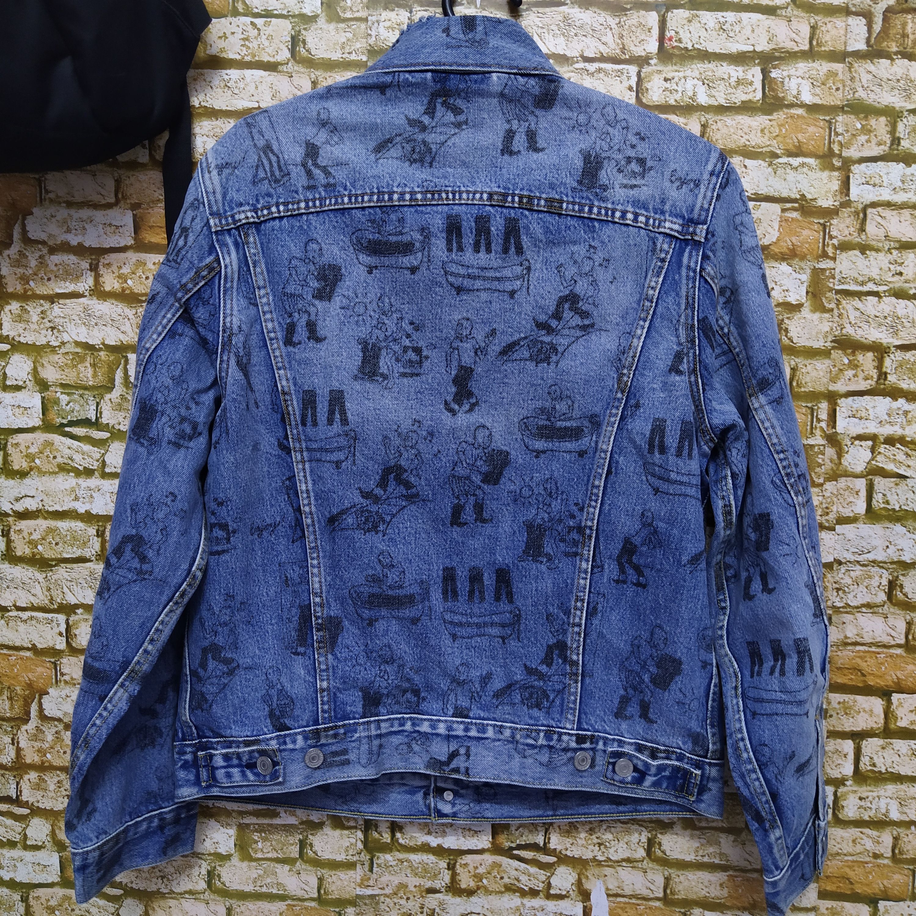 Levi's LEVIS BIG E 'SHRINK2FIT' LIMITED DISTRESSED JACKET (D246B) Size US S / EU 44-46 / 1 - 7 Thumbnail