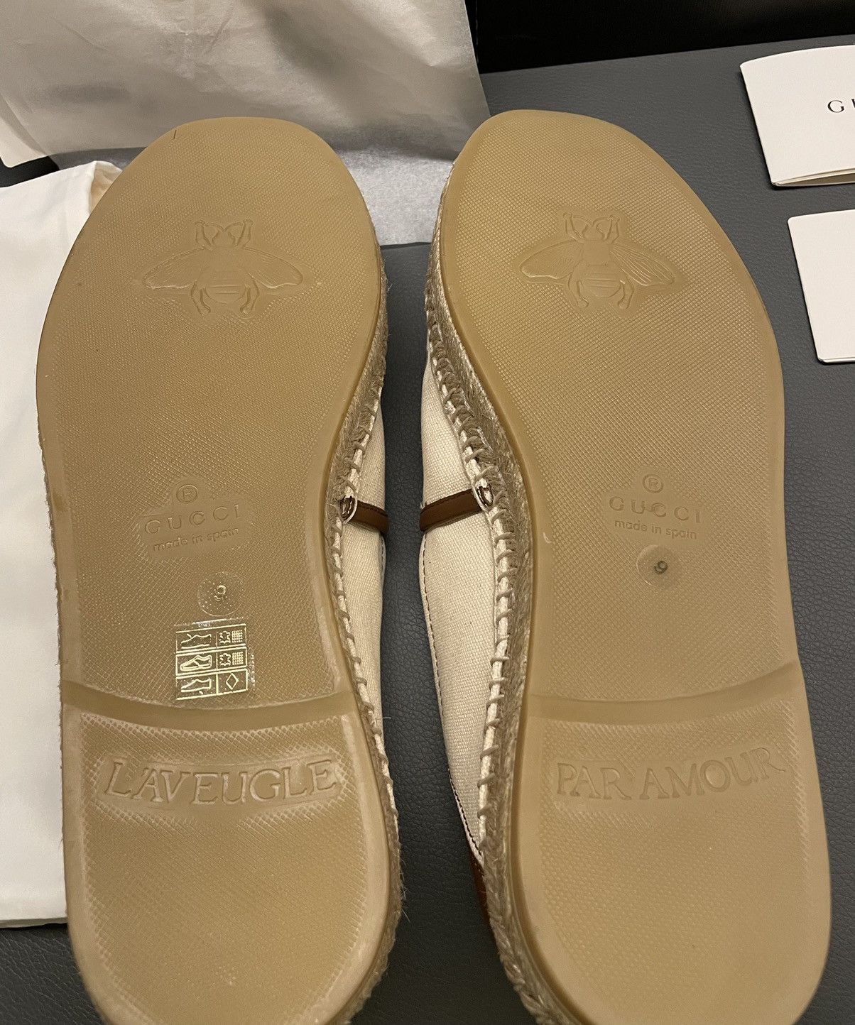 Gucci Limited Edition Runway Gucci Logo Leather Espadrilles Sheos Size US 9.5 / EU 42-43 - 8 Thumbnail