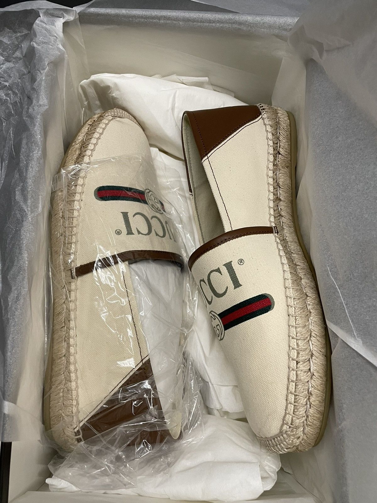 Gucci Limited Edition Runway Gucci Logo Leather Espadrilles Sheos Size US 9.5 / EU 42-43 - 2 Thumbnail
