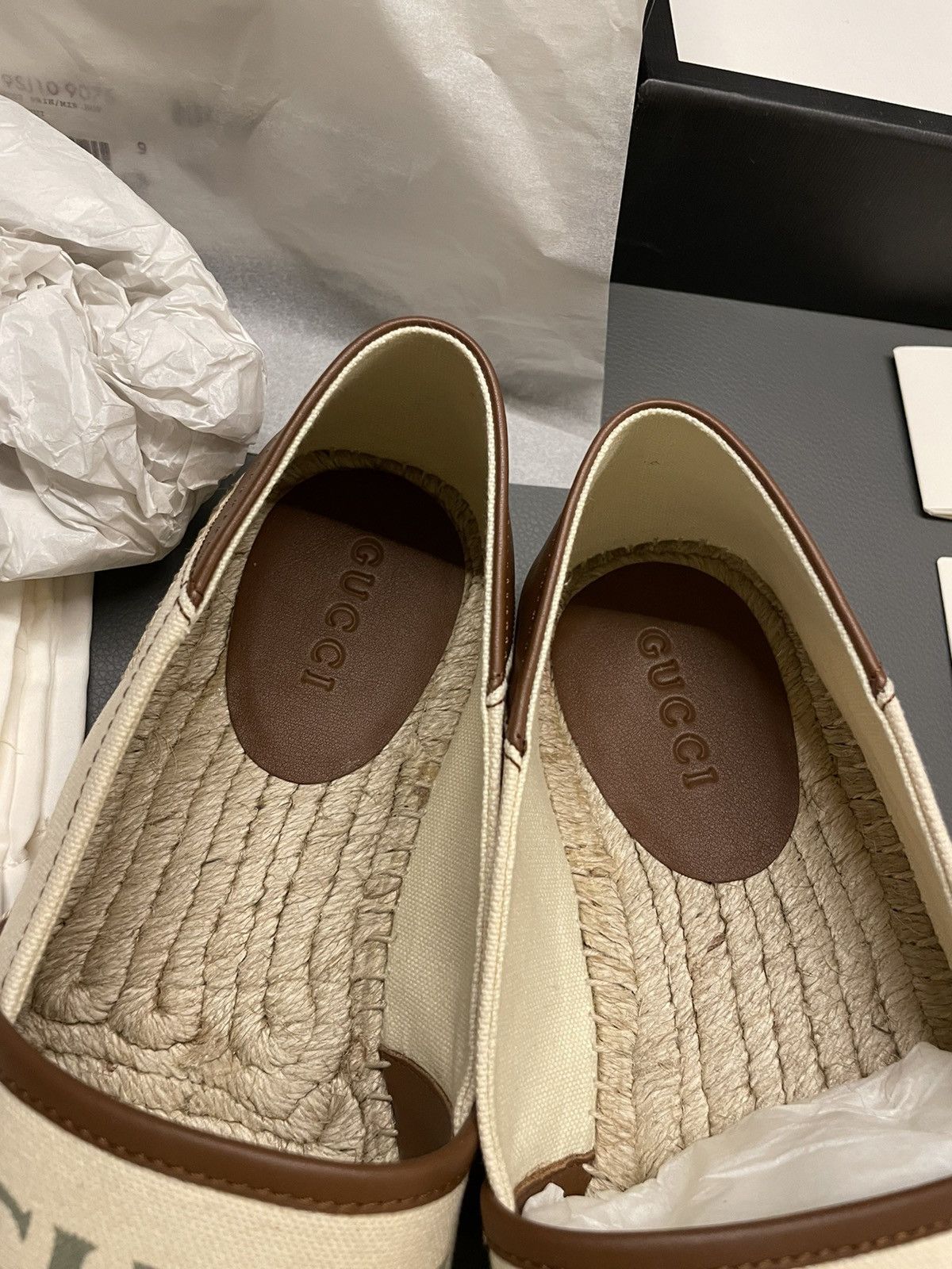 Gucci Limited Edition Runway Gucci Logo Leather Espadrilles Sheos Size US 9.5 / EU 42-43 - 13 Thumbnail