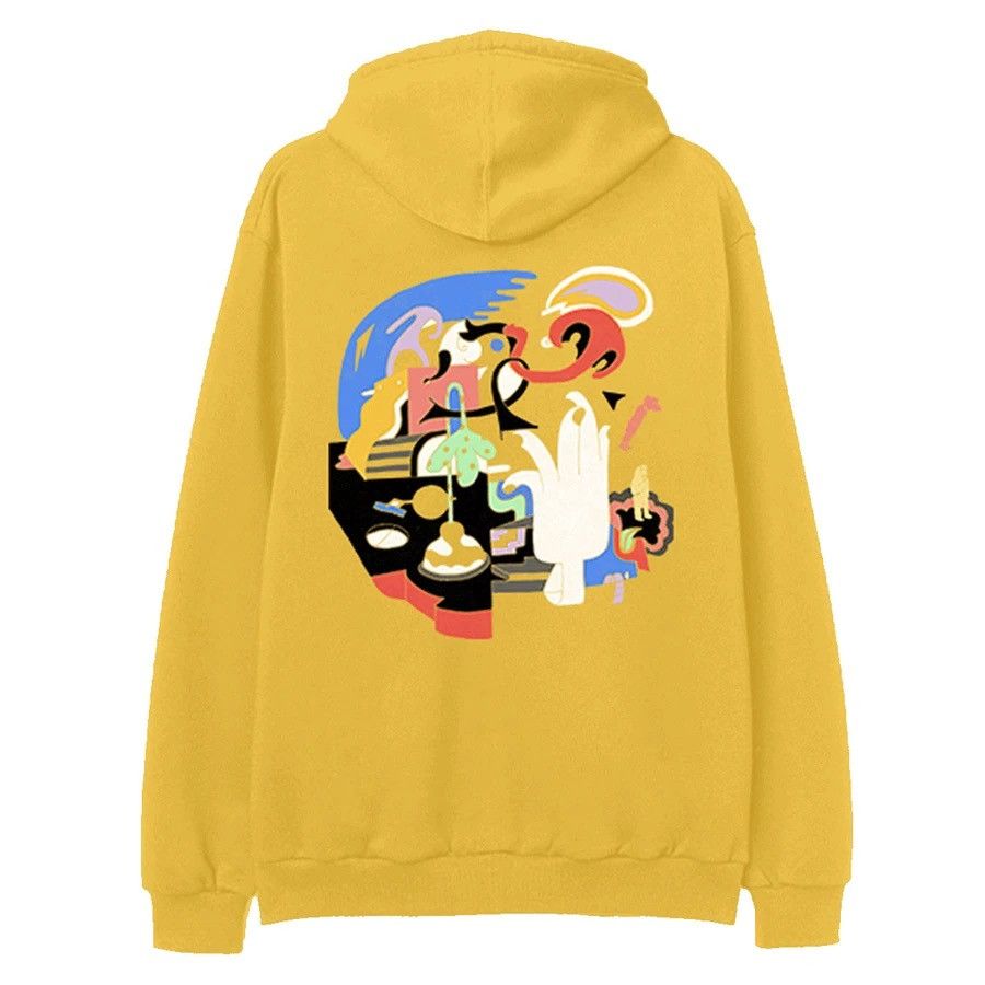 Mac Miller Faces Mixtape Yellow Graphic Hoodie sold