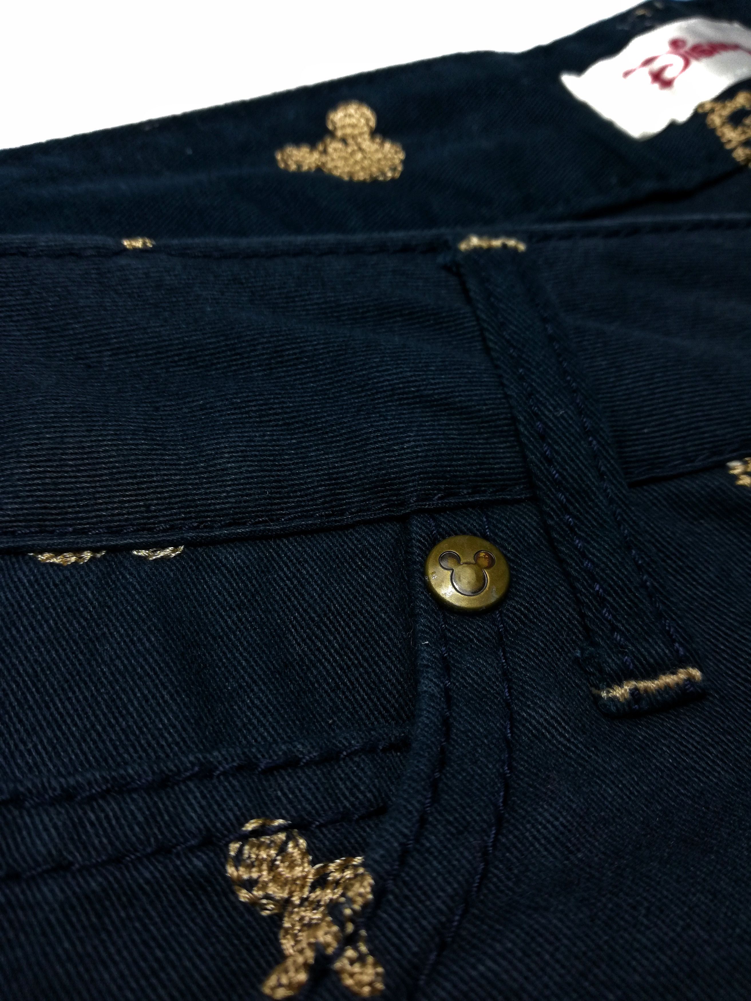 Disney × Mickey Mouse 🔥Disney Slim Fit Mickey Embroidered Casual Pants Cotton🔥 Size US 28 / EU 44 - 9 Thumbnail