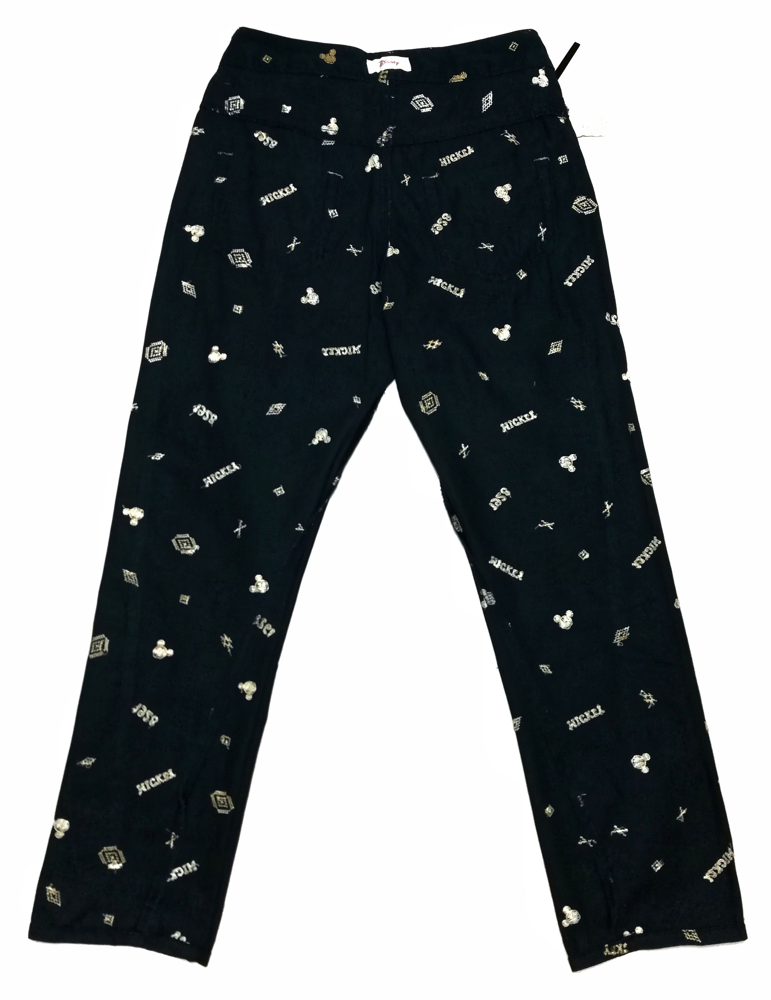 Disney × Mickey Mouse 🔥Disney Slim Fit Mickey Embroidered Casual Pants Cotton🔥 Size US 28 / EU 44 - 18 Thumbnail