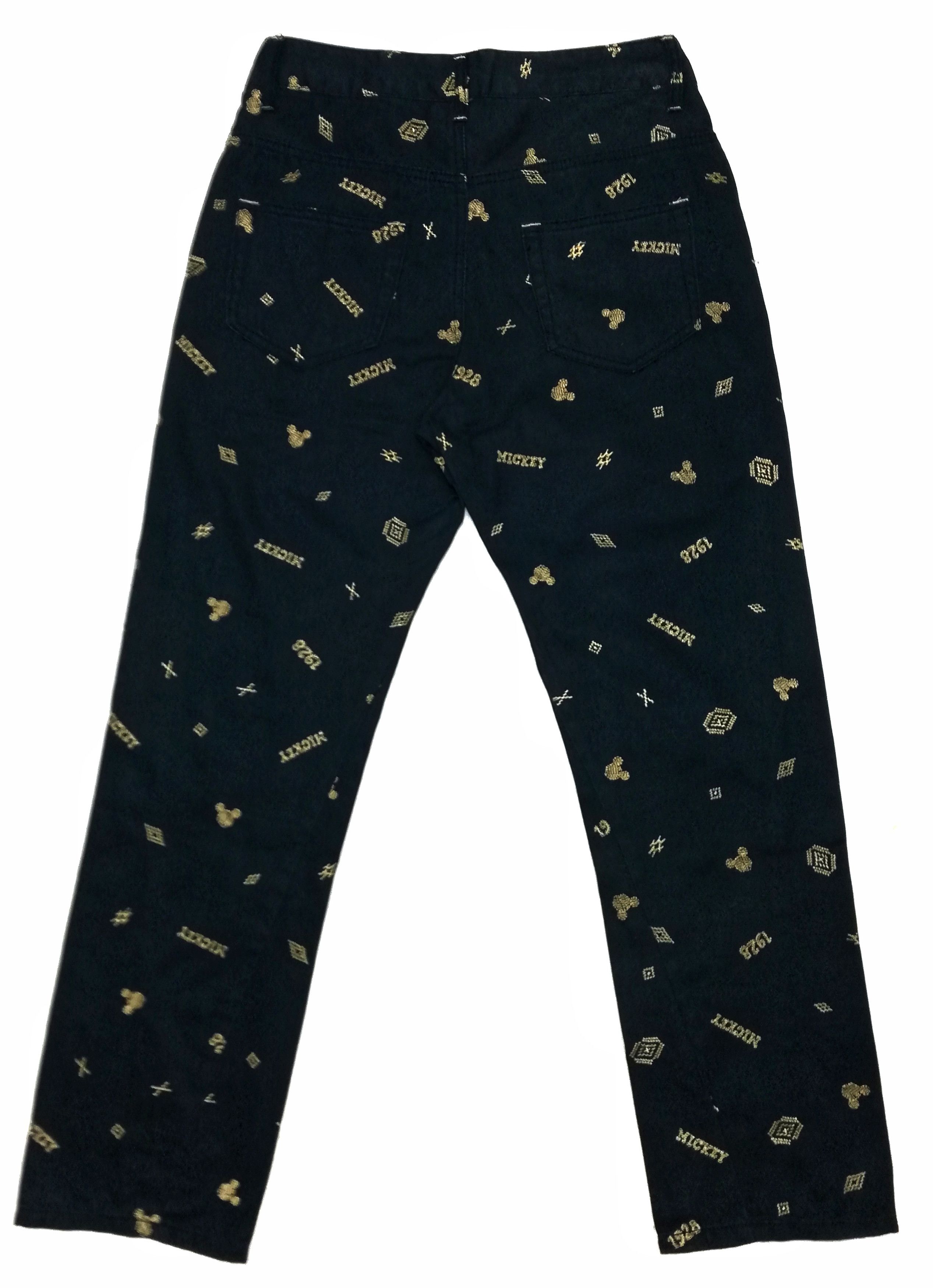 Disney × Mickey Mouse 🔥Disney Slim Fit Mickey Embroidered Casual Pants Cotton🔥 Size US 28 / EU 44 - 13 Thumbnail