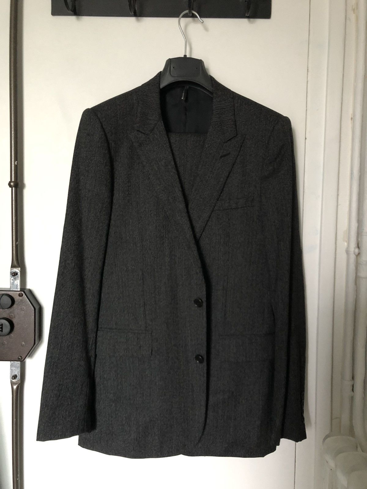 Dior DH 07 grey striped suit by Hedi Slimane Dior Homme /size 50 | Grailed