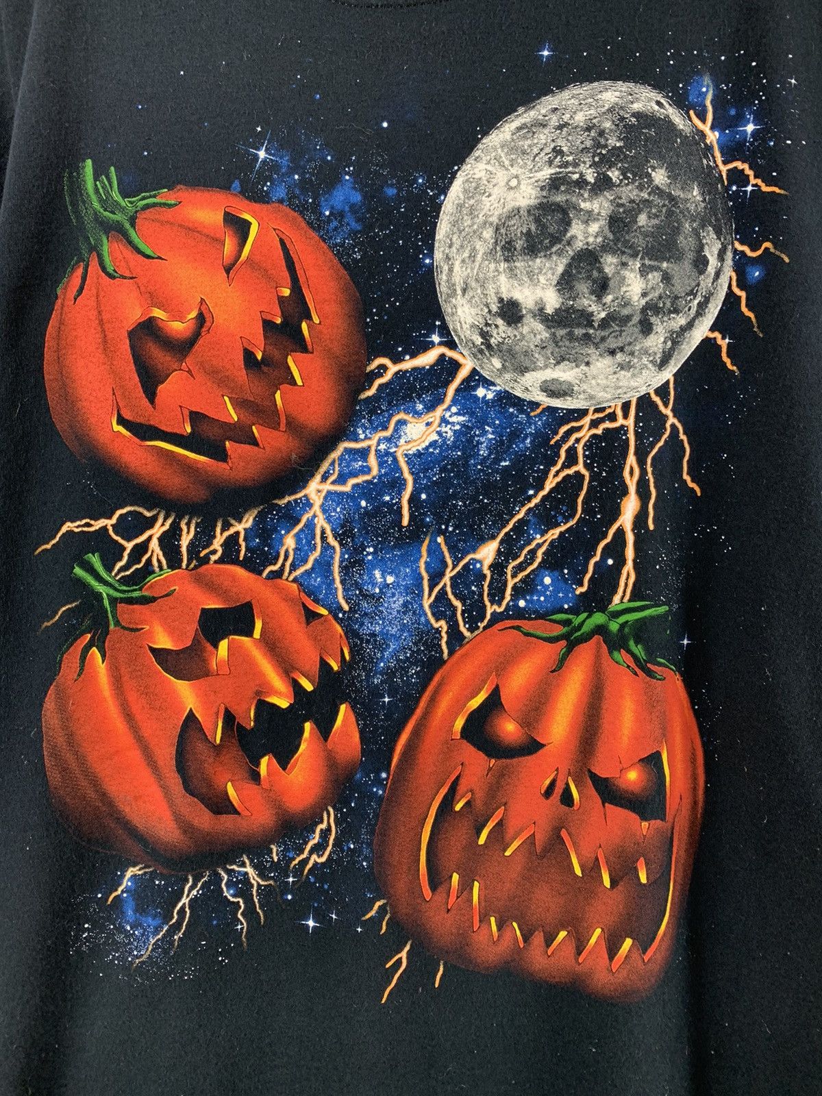 Vintage Halloween Pumpkin Horror American Thunder Style Tee Size US XXL / EU 58 / 5 - 2 Thumbnail