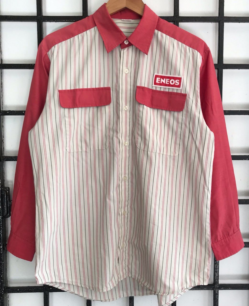Japanese Brand × Vintage 💣 OFFER Vtg 90's ENEON Worker Button up Shirt Size US L / EU 52-54 / 3 - 1 Thumbnail