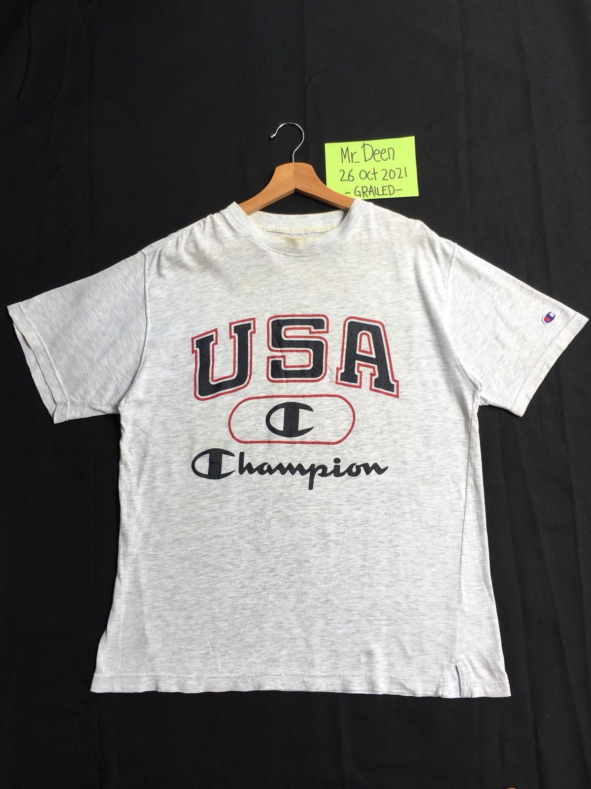 Champion Vintage Rare Champion USA Big Spellout Tshirt Size US L / EU 52-54 / 3 - 2 Thumbnail