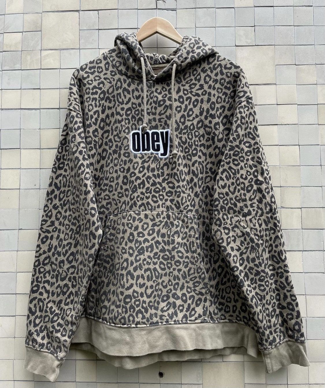 Huf Obey Vintage Obey Hoodie Leopard Skate Grailed