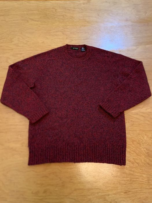 Vintage Vintage Boundary Waters Red Grey Heather Wool Sweater Grunge ...