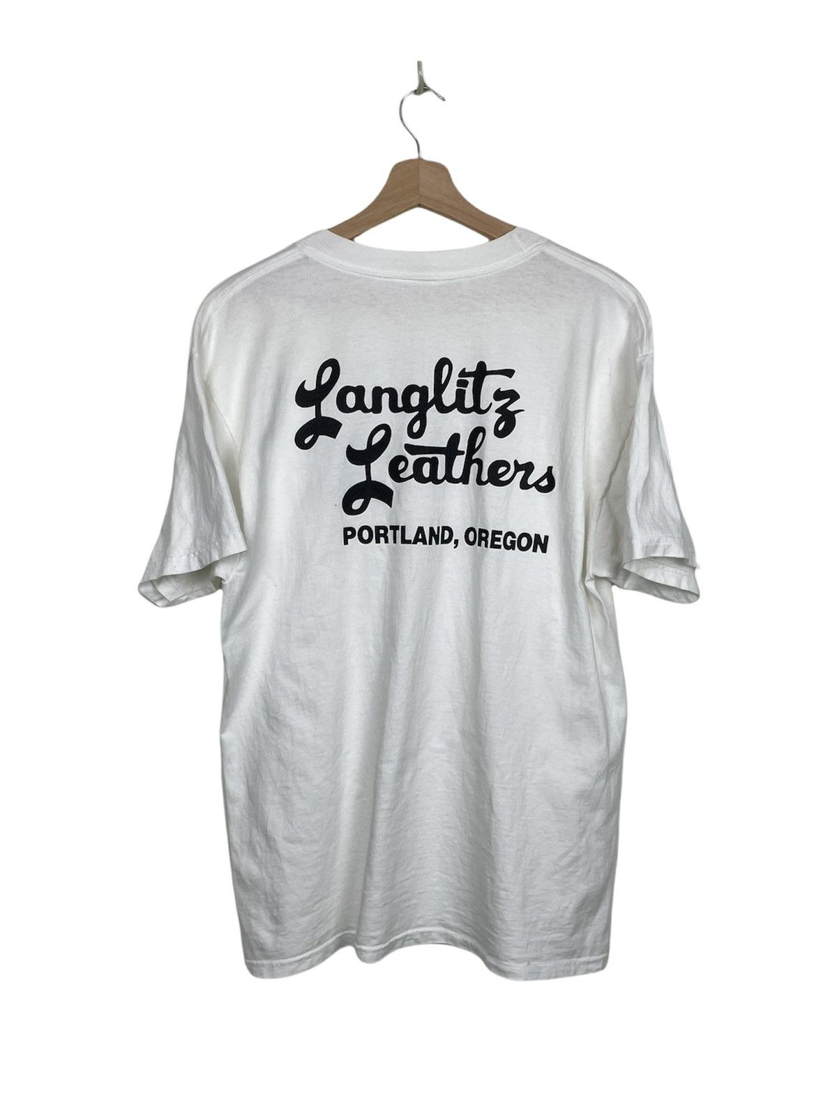GOREWEAR × Vintage Langlitz Leathers Portland Tee USA | VTG Biker Grail L Size US L / EU 52-54 / 3 - 1 Thumbnail